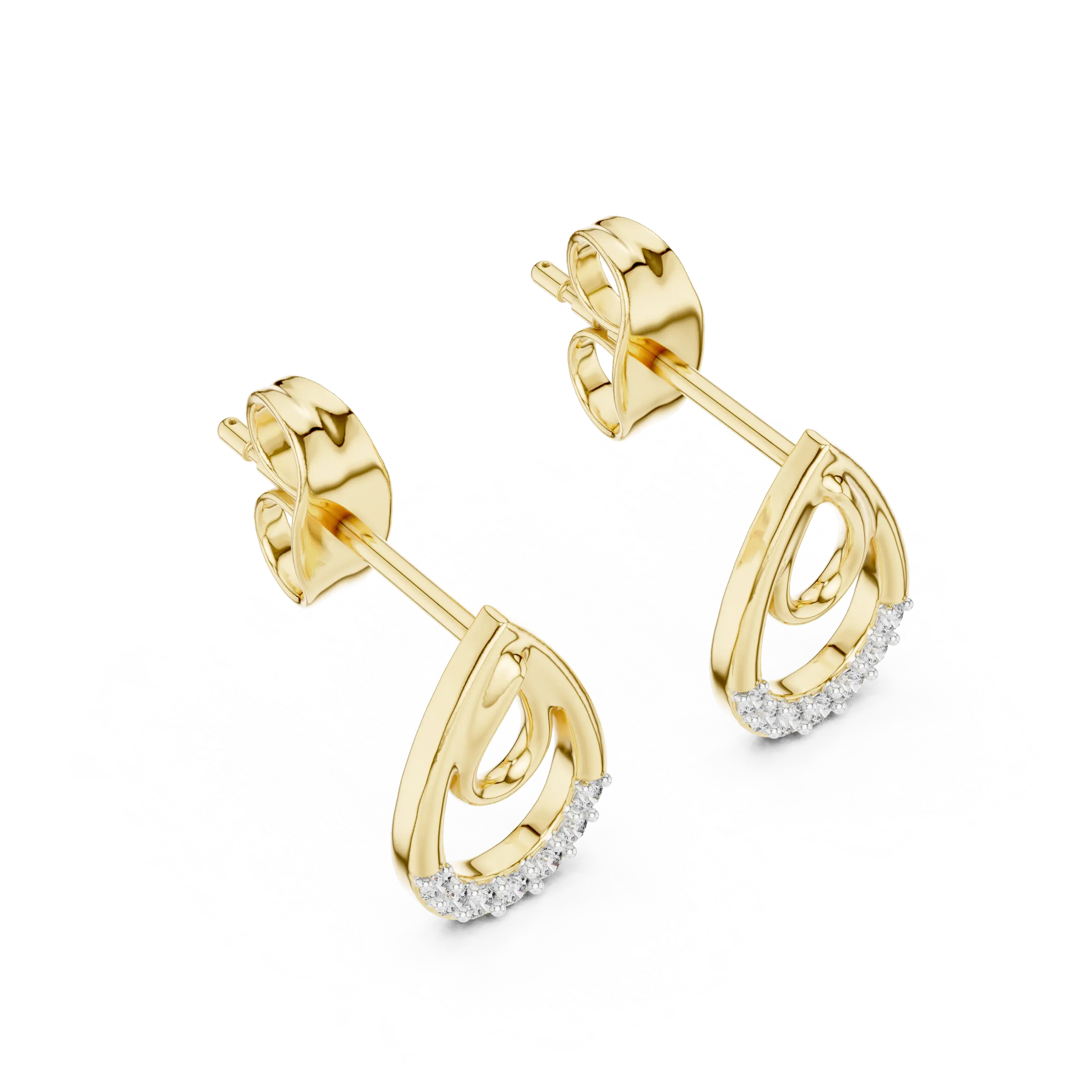 MJER33 - Open Teardrop Dual Loop Drop Earrings