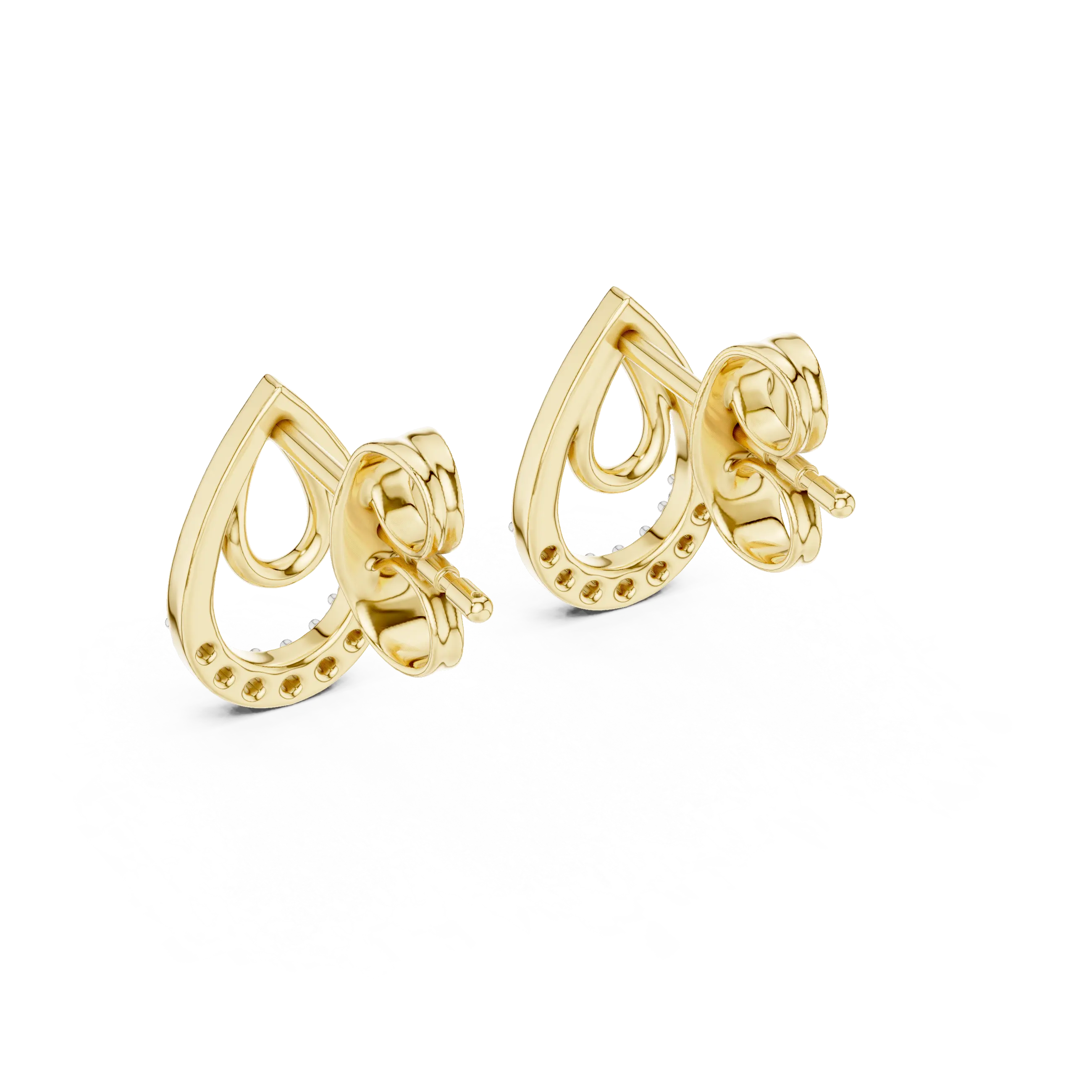 MJER33 - Open Teardrop Dual Loop Drop Earrings