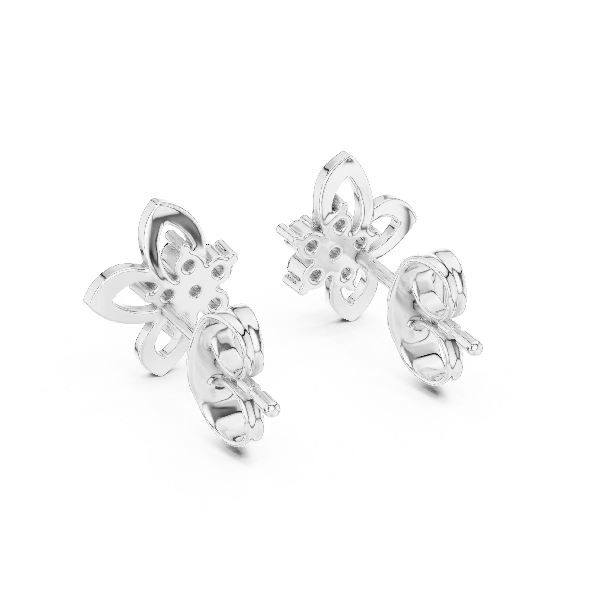 MJER37 - Fluttering Butterfly Diamond Cluster Studs
