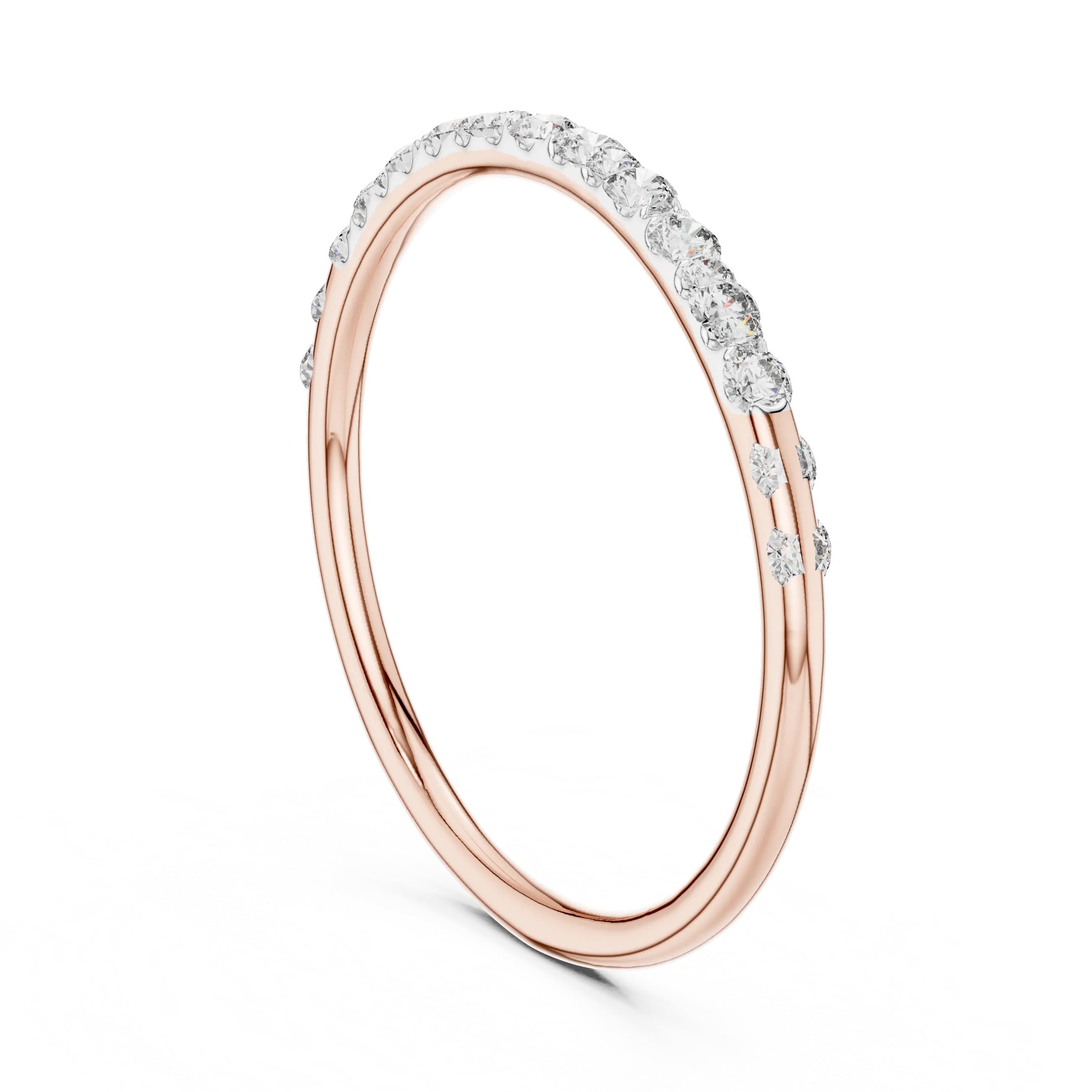 MJR064 - Classic Ultra Slender Micro Pavé Wedding Ring