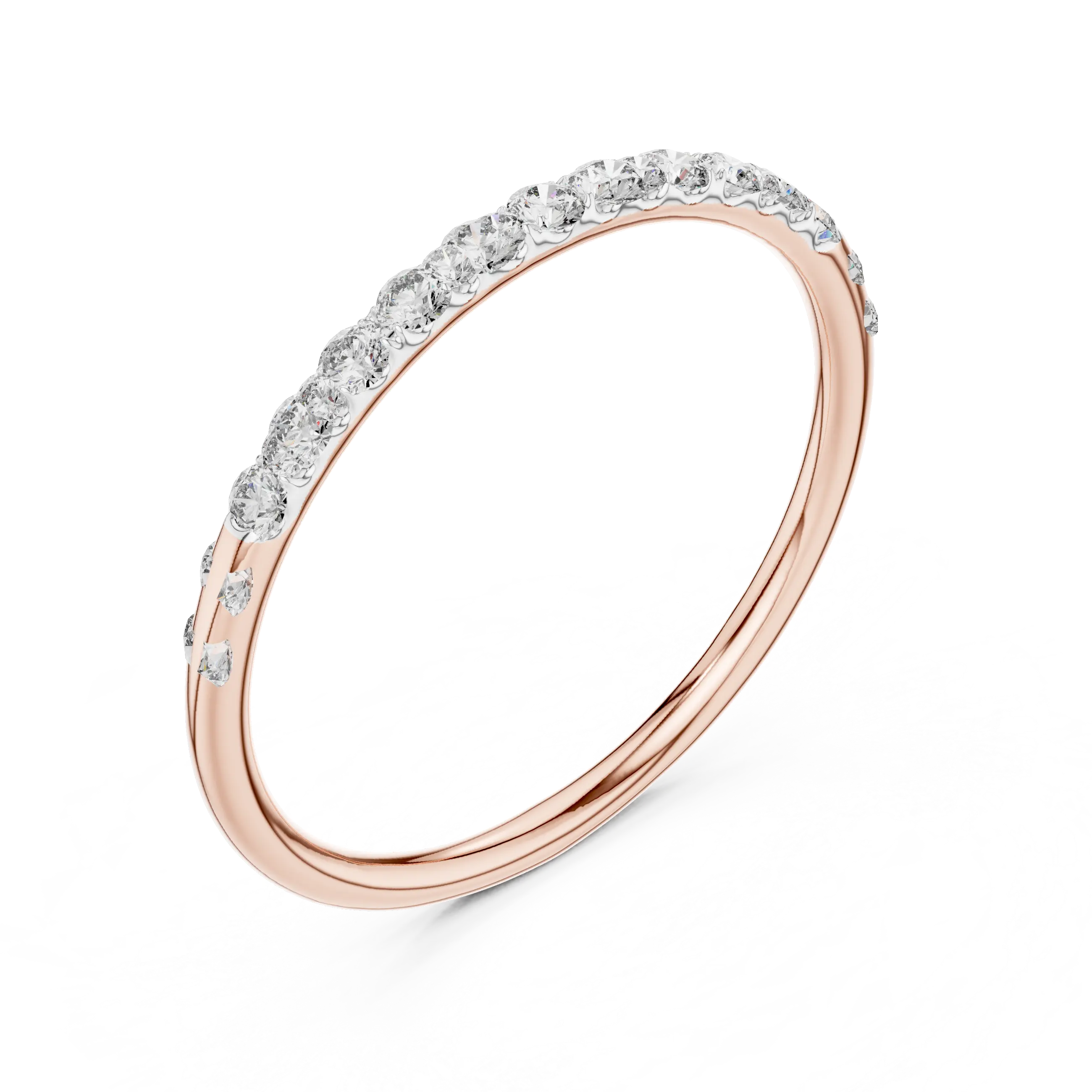 MJR064 - Classic Ultra Slender Micro Pavé Wedding Ring