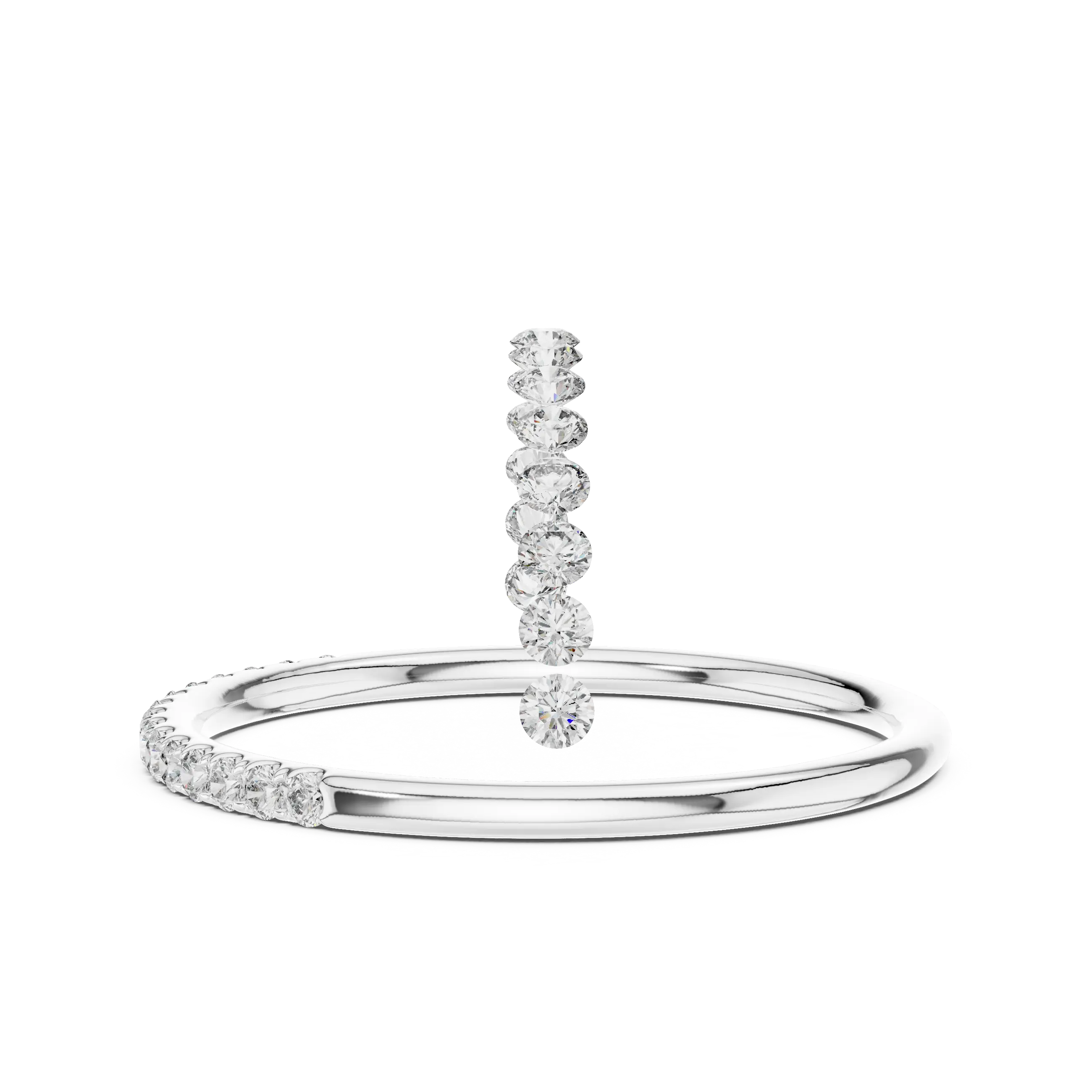MJR064 - Classic Ultra Slender Micro Pavé Wedding Ring