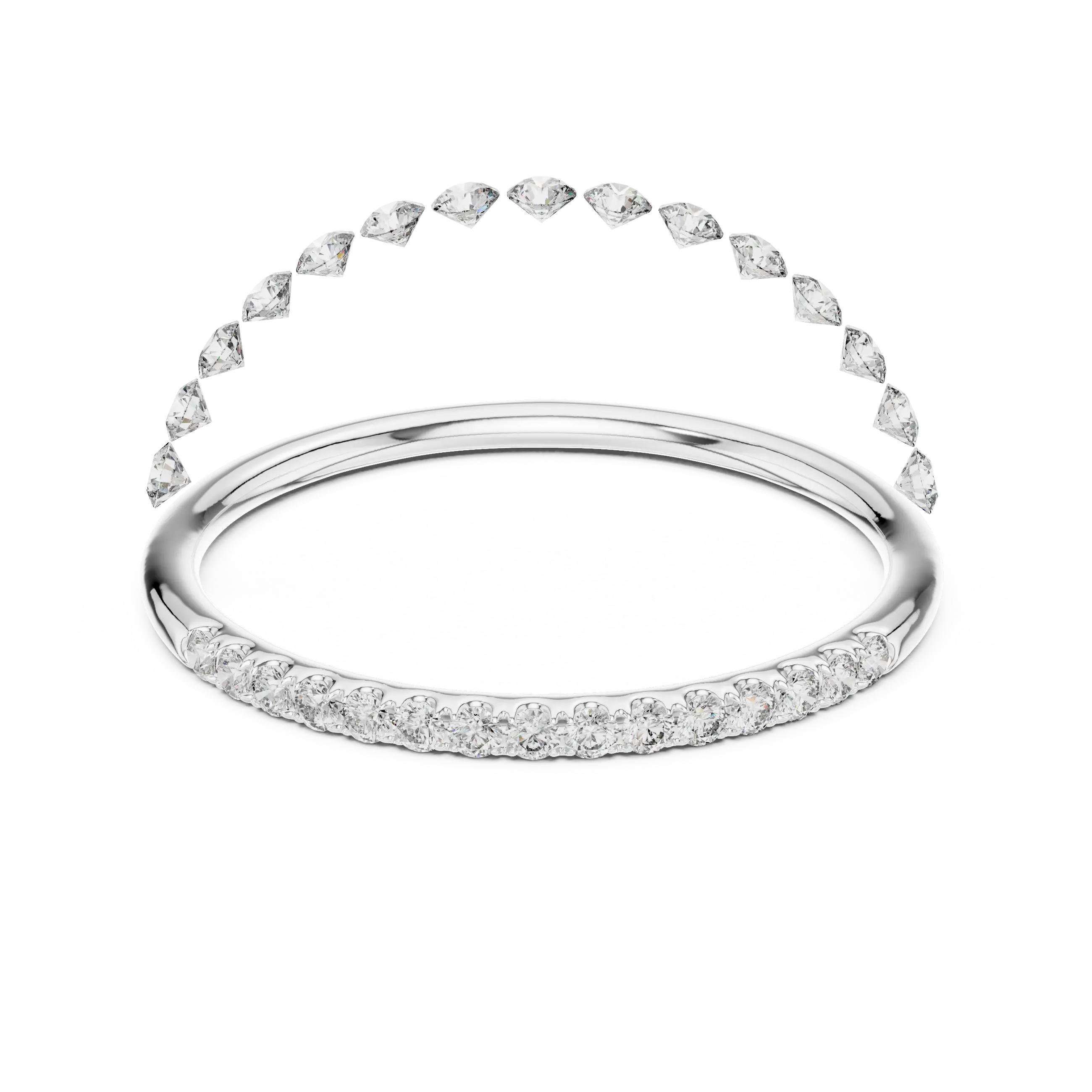 MJR064 - Classic Ultra Slender Micro Pavé Wedding Ring