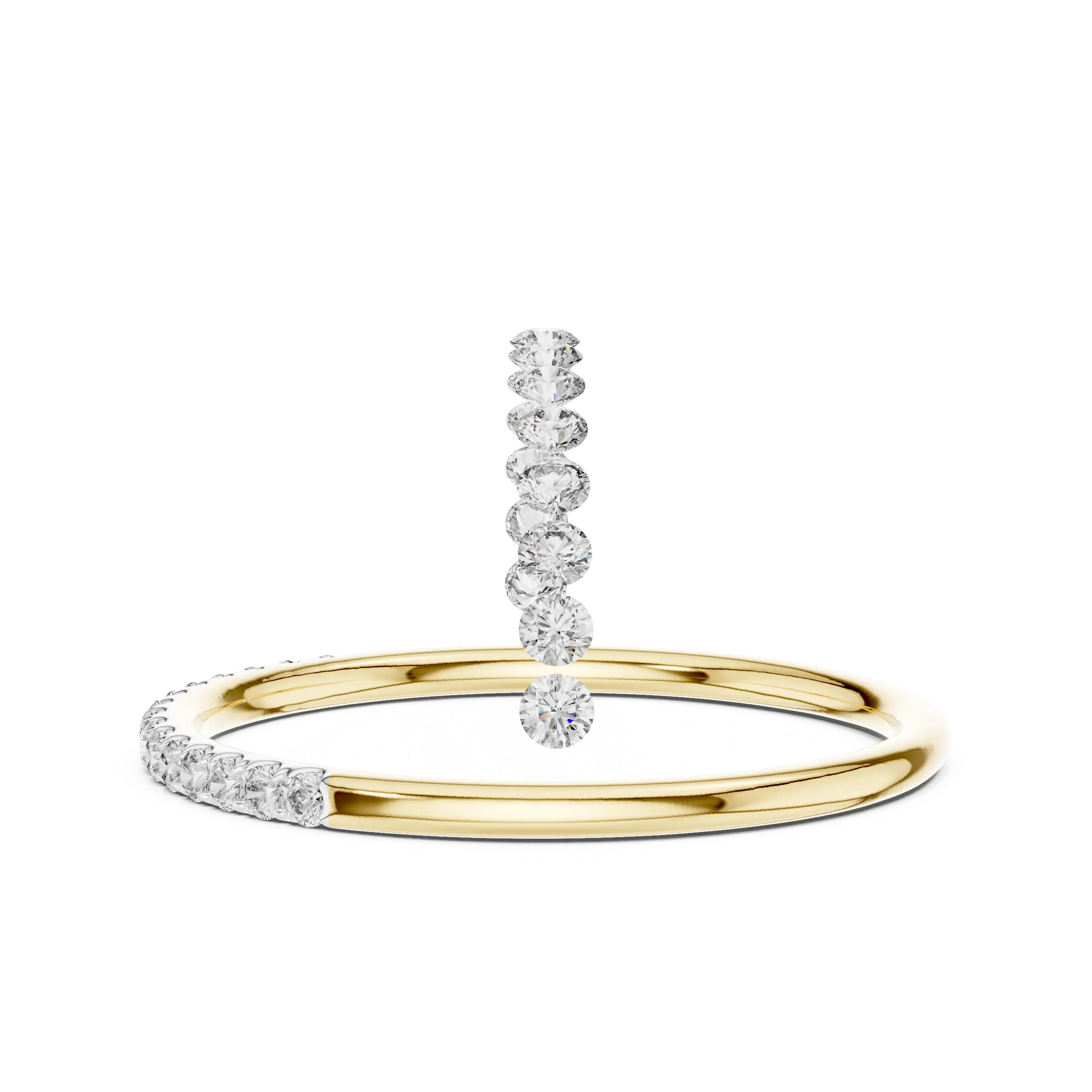 MJR064 - Classic Ultra Slender Micro Pavé Wedding Ring