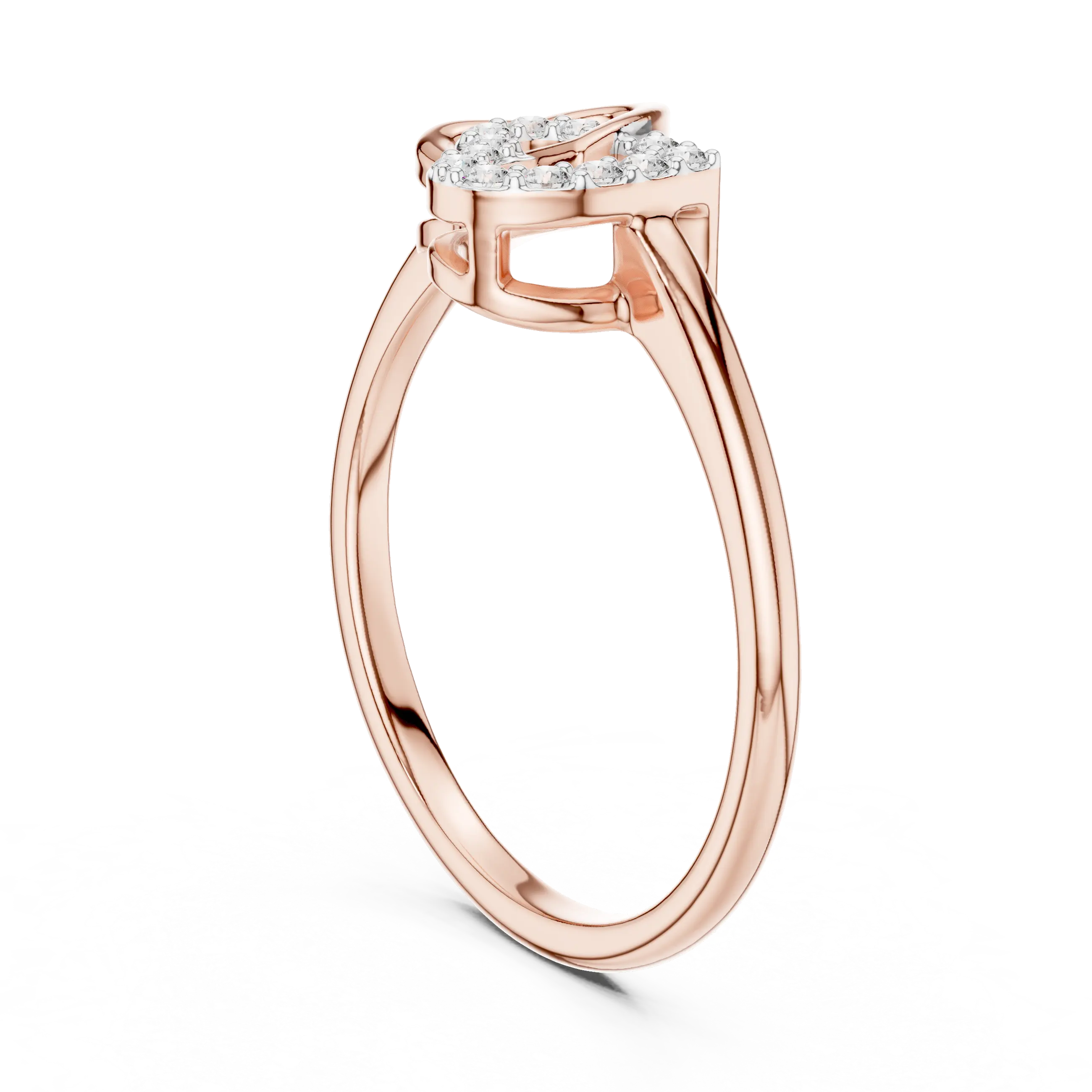 MJR065 - Openwork Interlocking Dual Heart Promise Ring