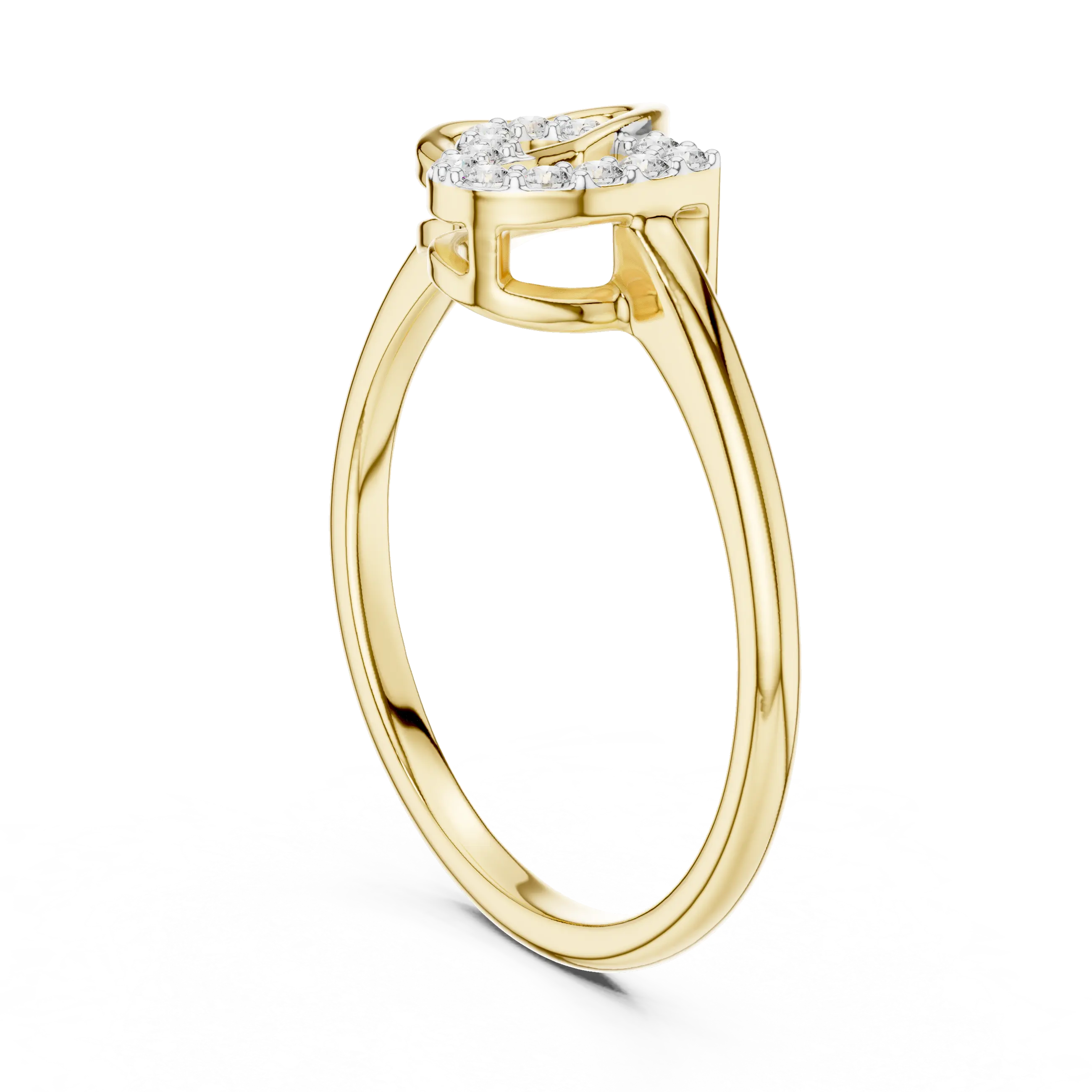 MJR065 - Openwork Interlocking Dual Heart Promise Ring