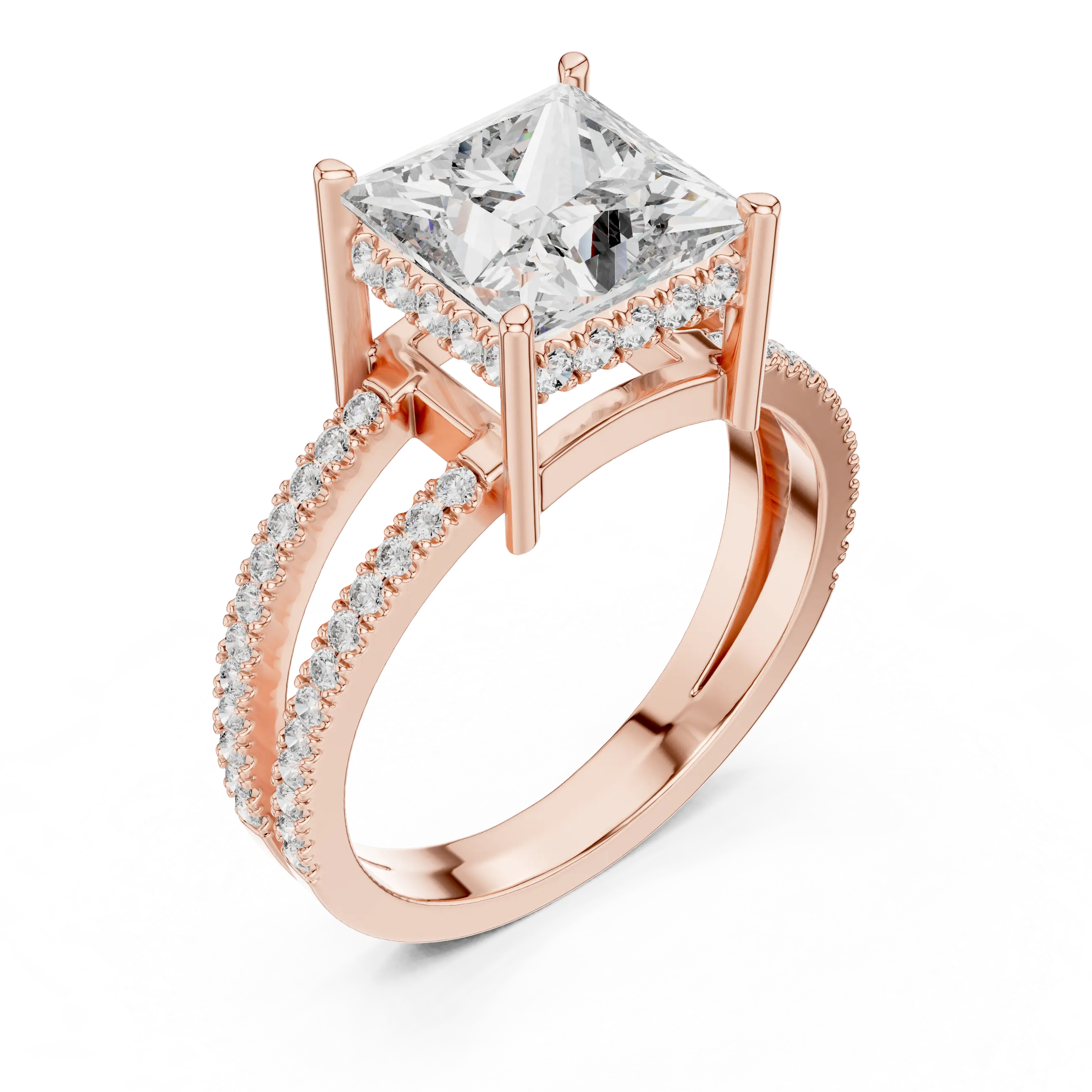 MJR055 - Luxe Dual Shank Square Silhouette Ring