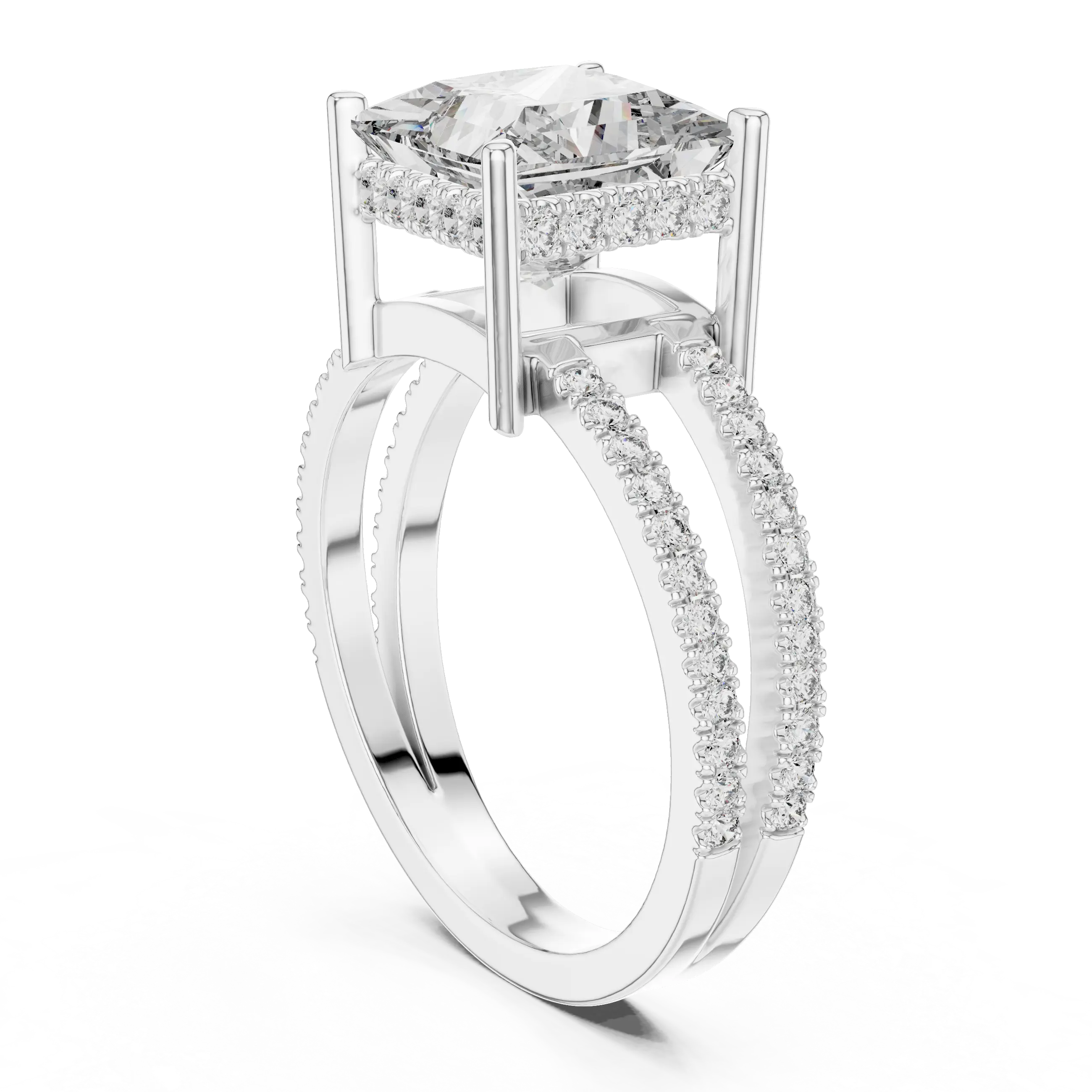 MJR055 - Luxe Dual Shank Square Silhouette Ring