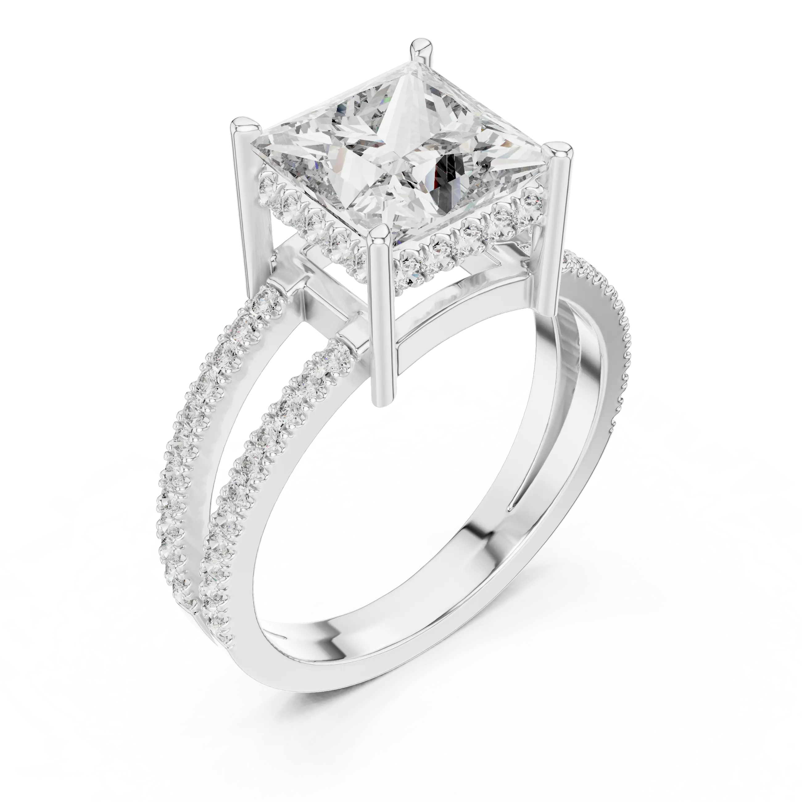 MJR055 - Luxe Dual Shank Square Silhouette Ring