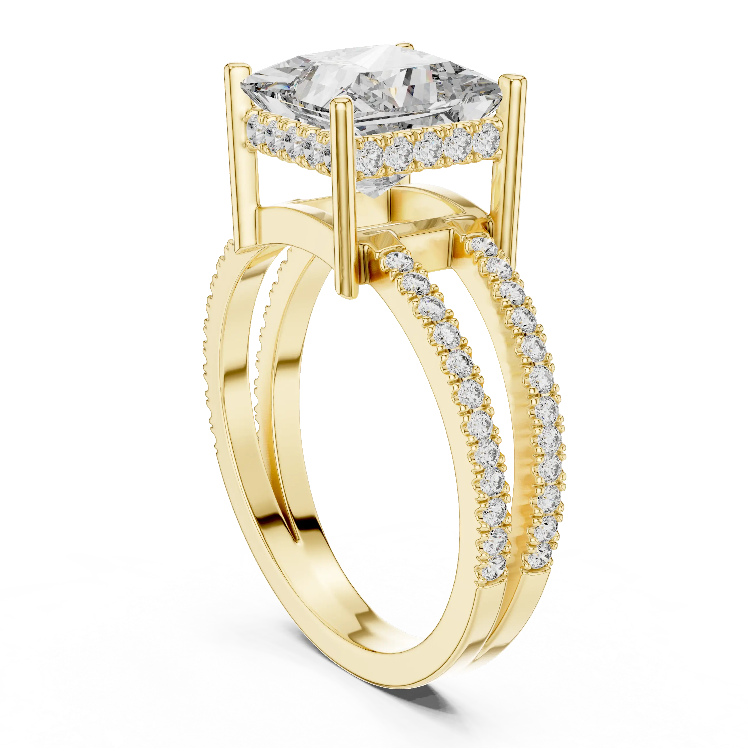 MJR055 - Luxe Dual Shank Square Silhouette Ring