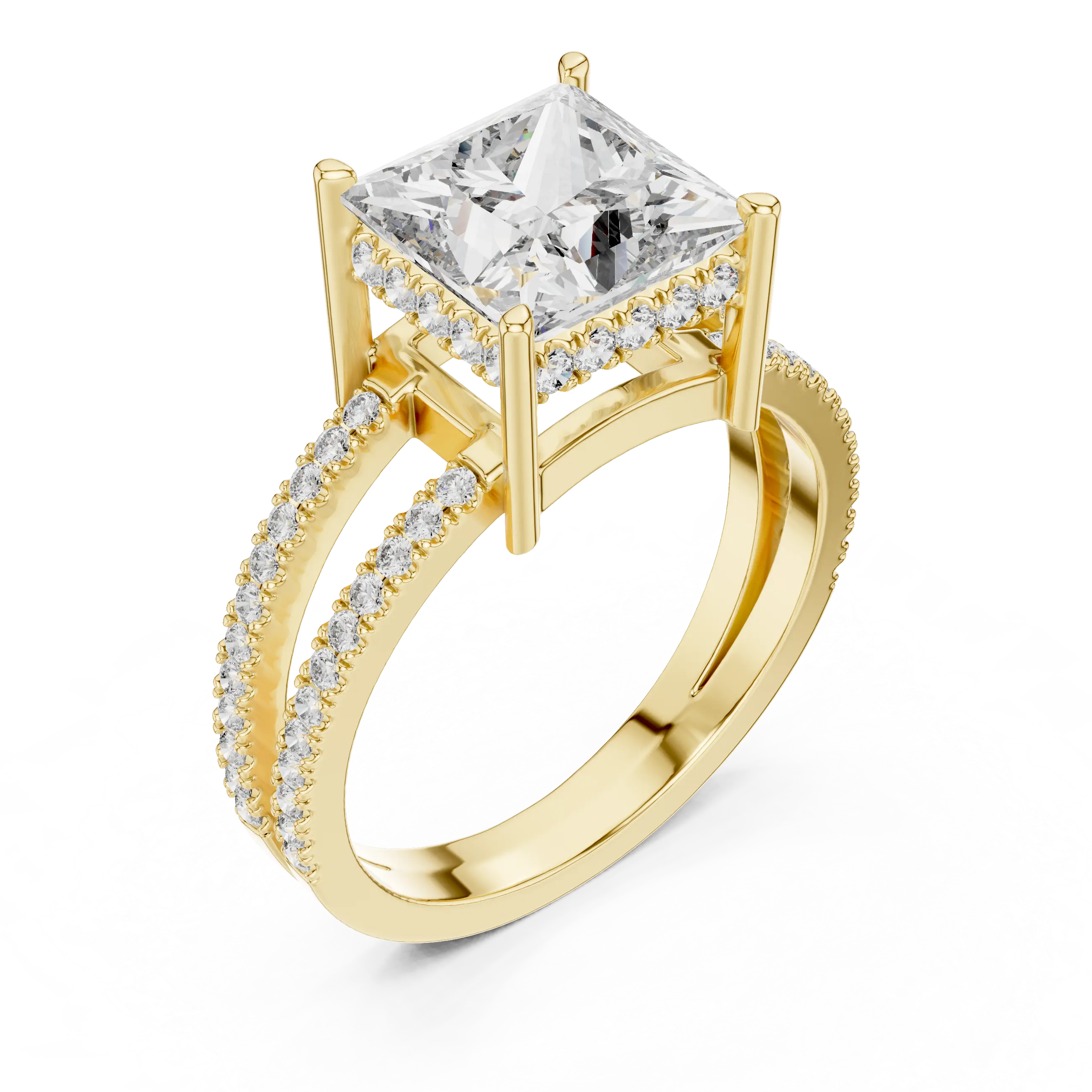 MJR055 - Luxe Dual Shank Square Silhouette Ring