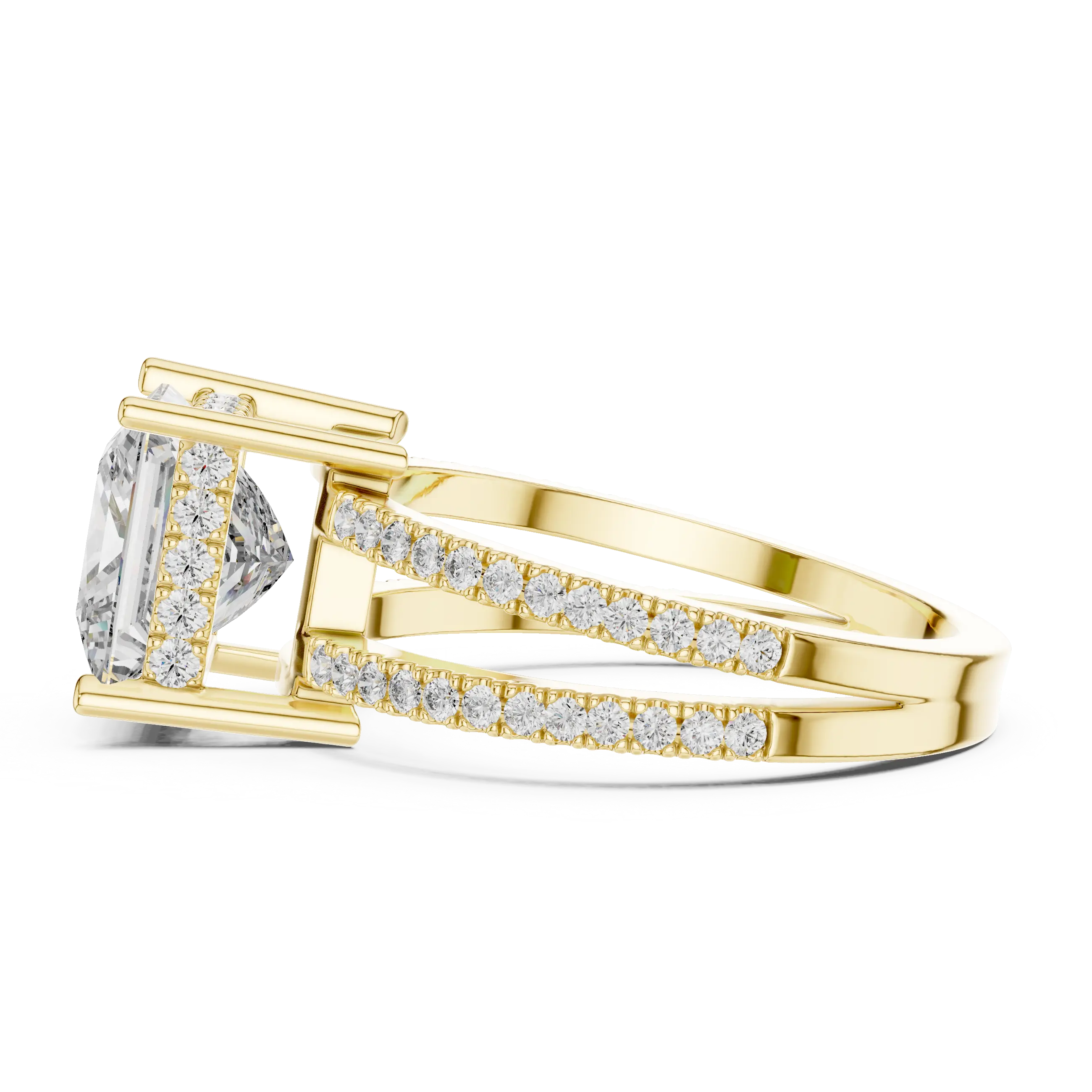 MJR055 - Luxe Dual Shank Square Silhouette Ring
