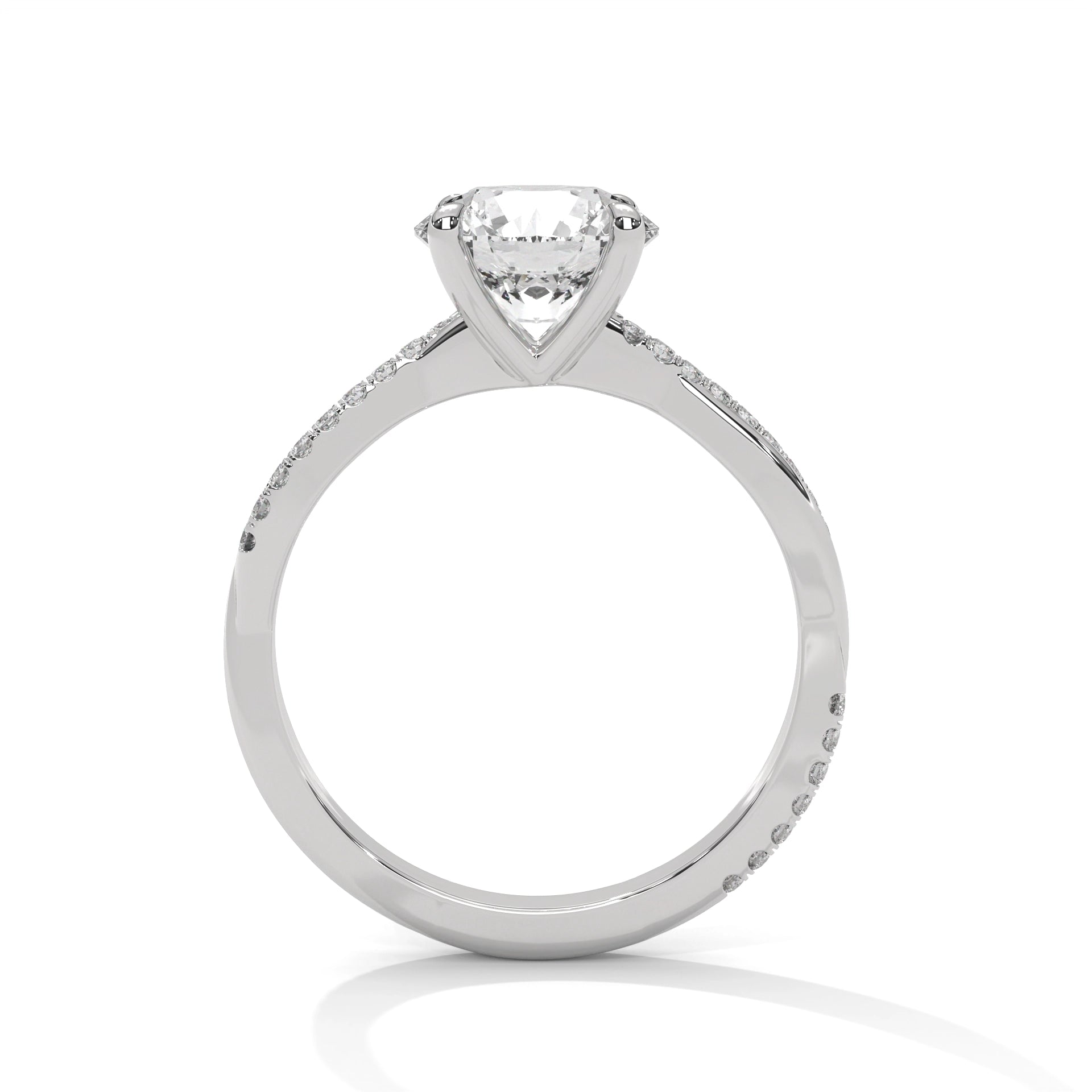 MJBS2 - Infinity Round Round Brilliant Cut Engagement Ring