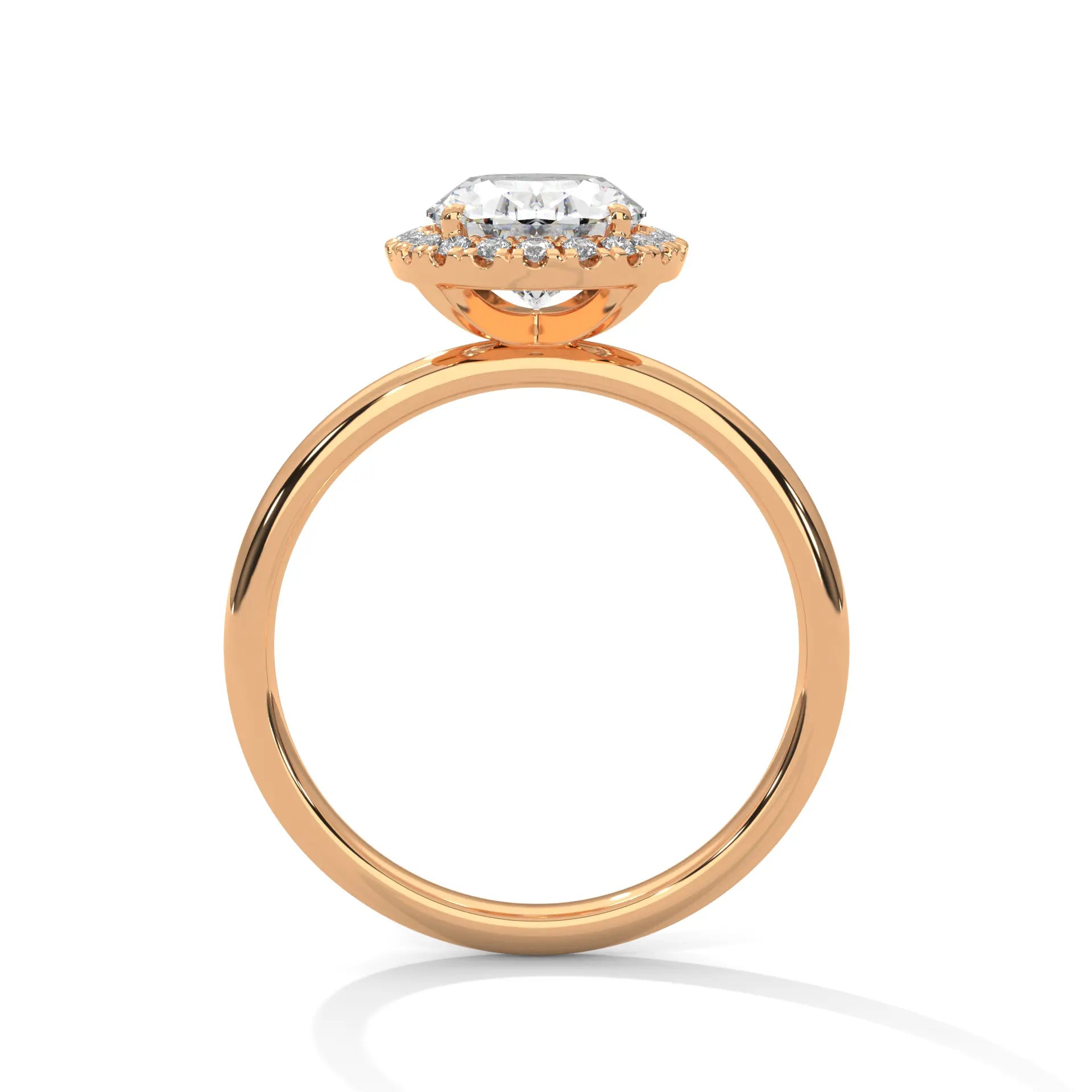 MJBS43 - Oval Cut Classic Halo Engagement Ring