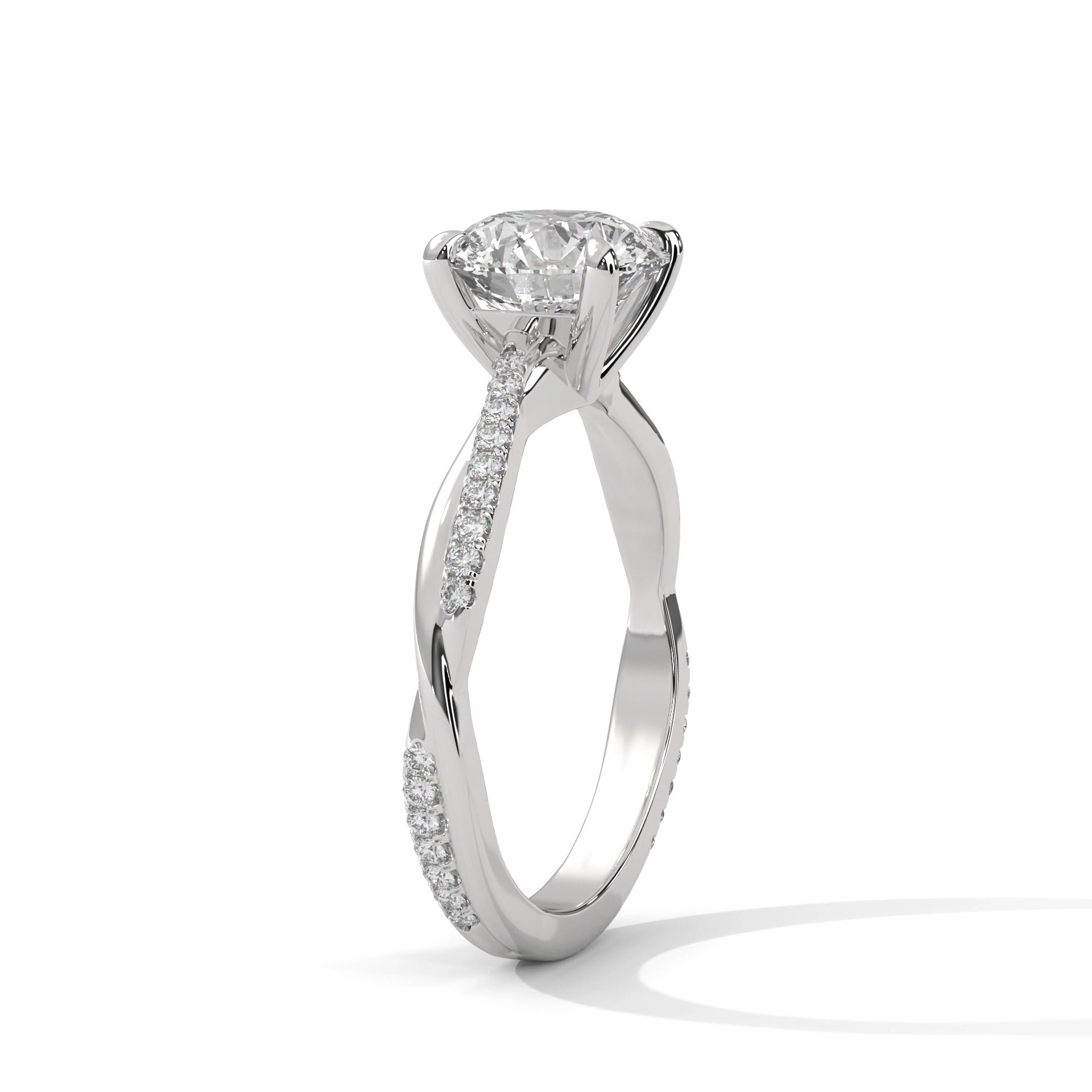 MJBS2 - Infinity Round Round Brilliant Cut Engagement Ring