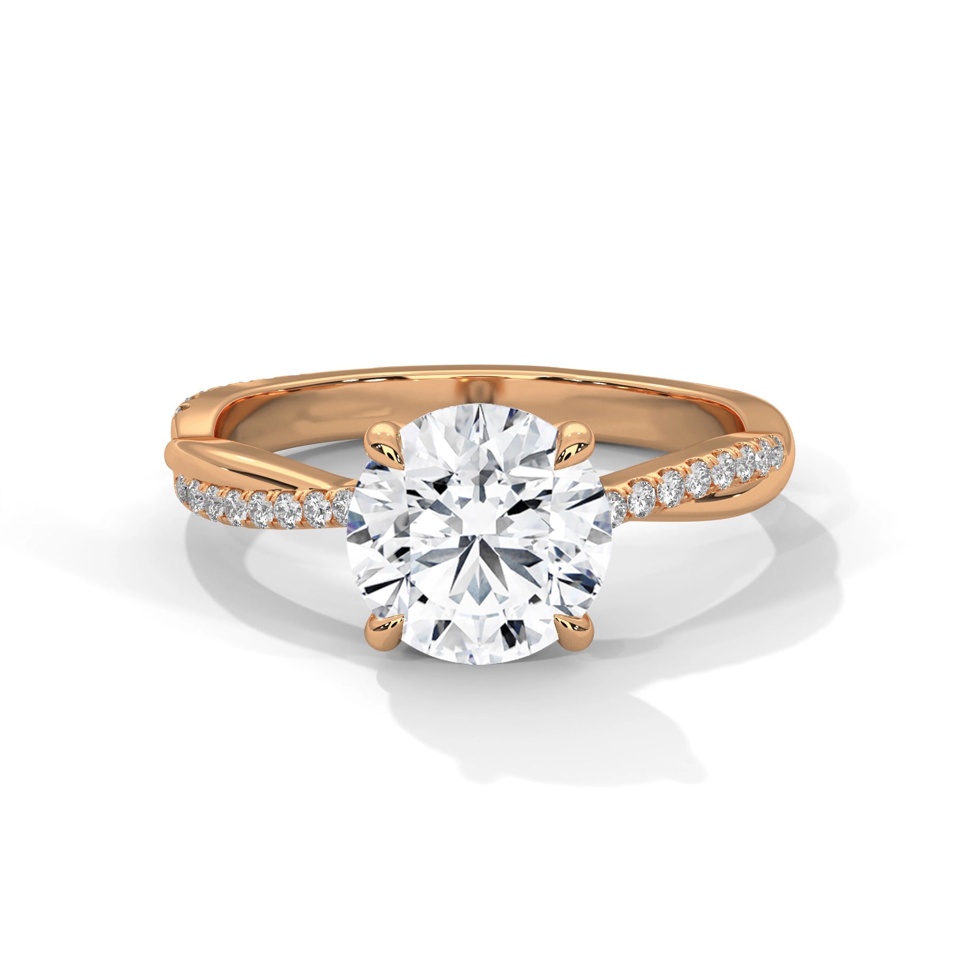 MJBS2 - Infinity Round Round Brilliant Cut Engagement Ring