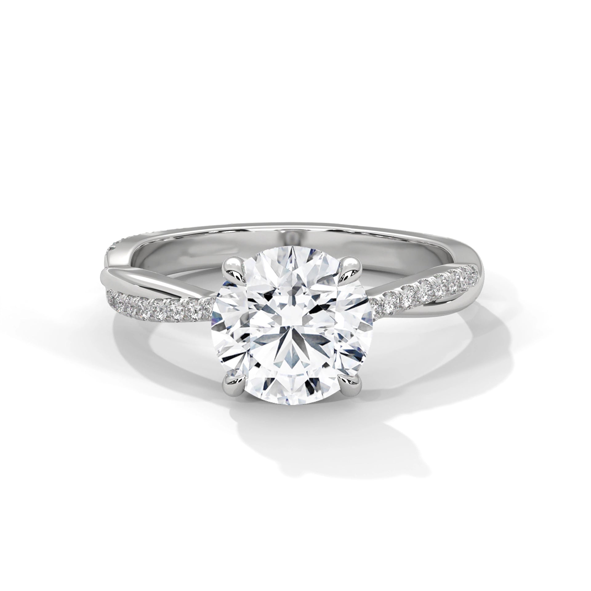 MJBS2 - Infinity Round Round Brilliant Cut Engagement Ring