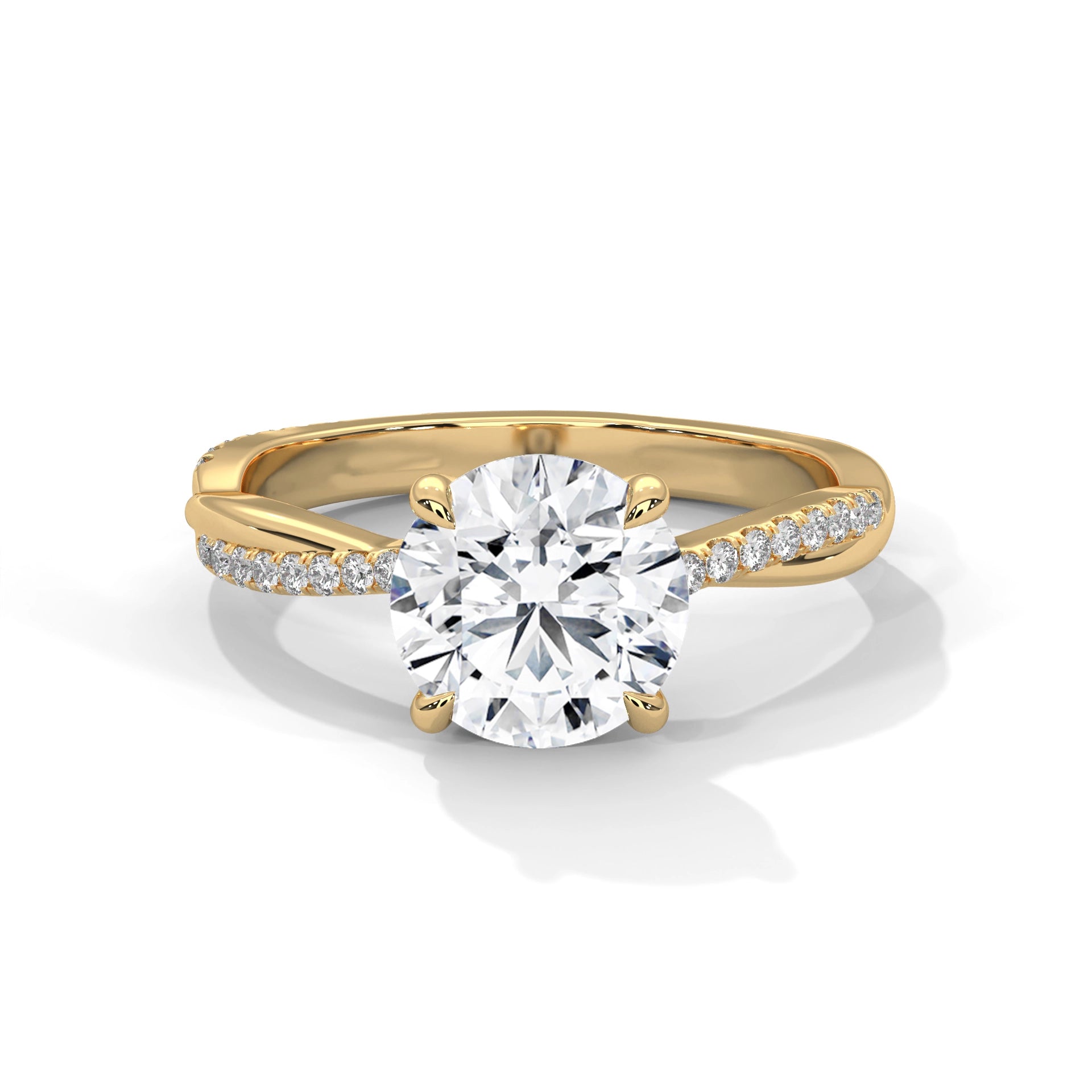 MJBS2 - Infinity Round Round Brilliant Cut Engagement Ring