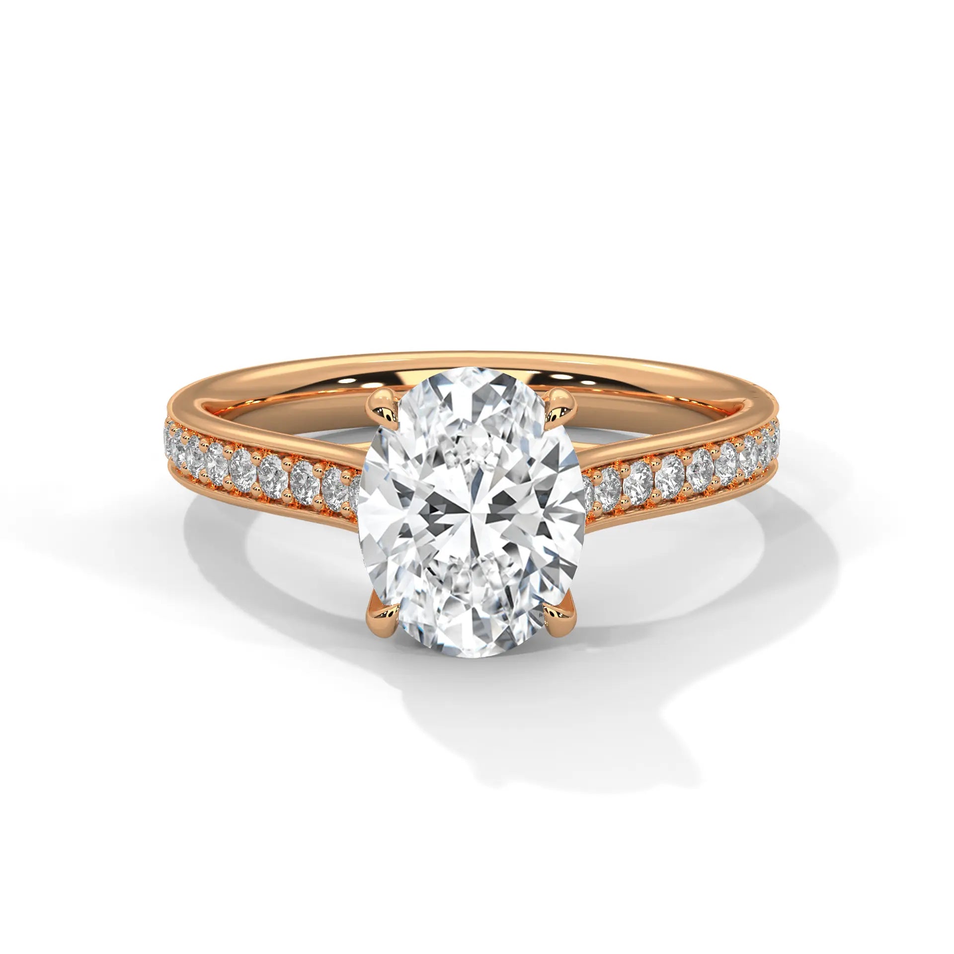 MJBS25 - Elegant Four-Prong Oval Shape Promise Ring