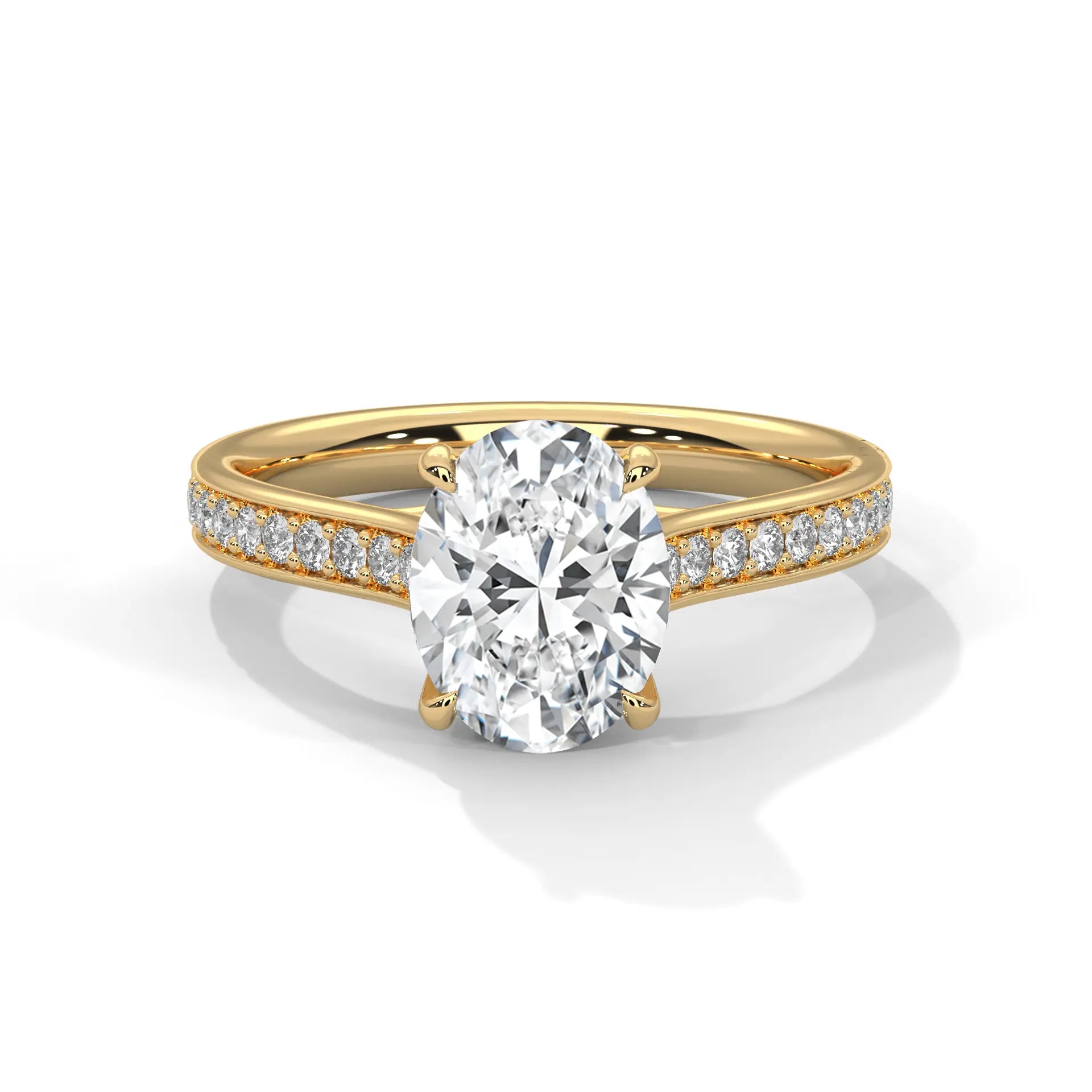 MJBS25 - Elegant Four-Prong Oval Shape Promise Ring