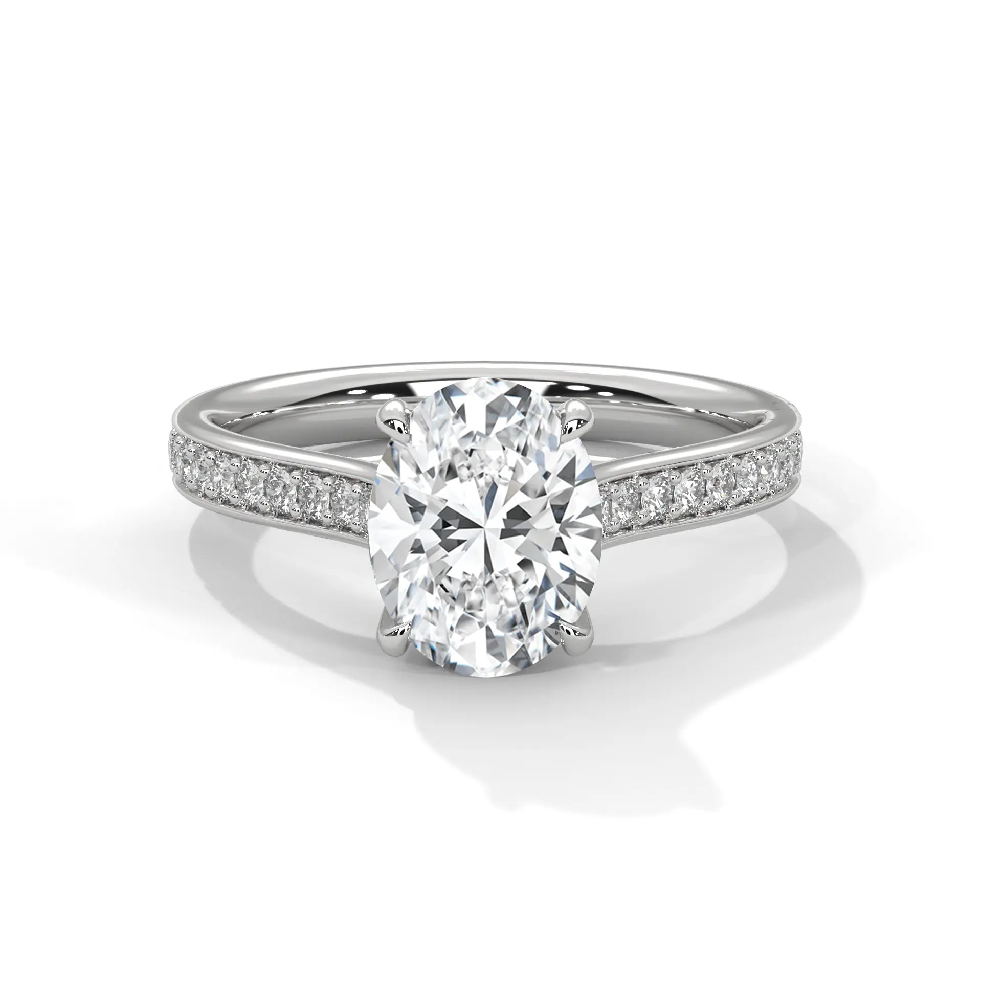 MJBS25 - Elegant Four-Prong Oval Shape Promise Ring