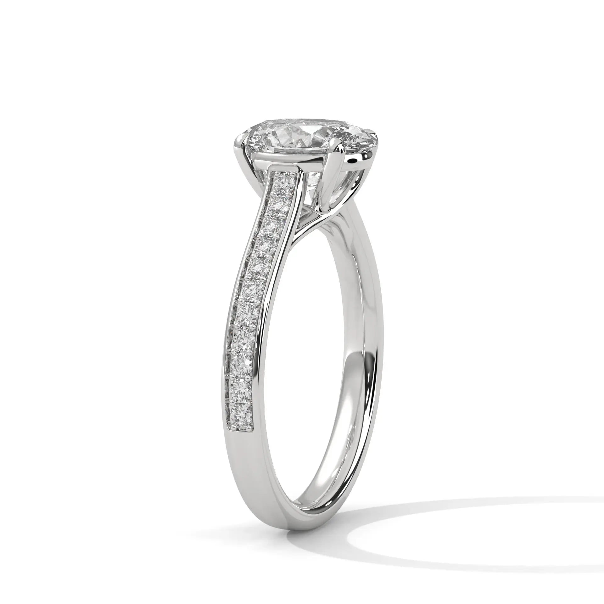 MJBS25 - Elegant Four-Prong Oval Shape Promise Ring
