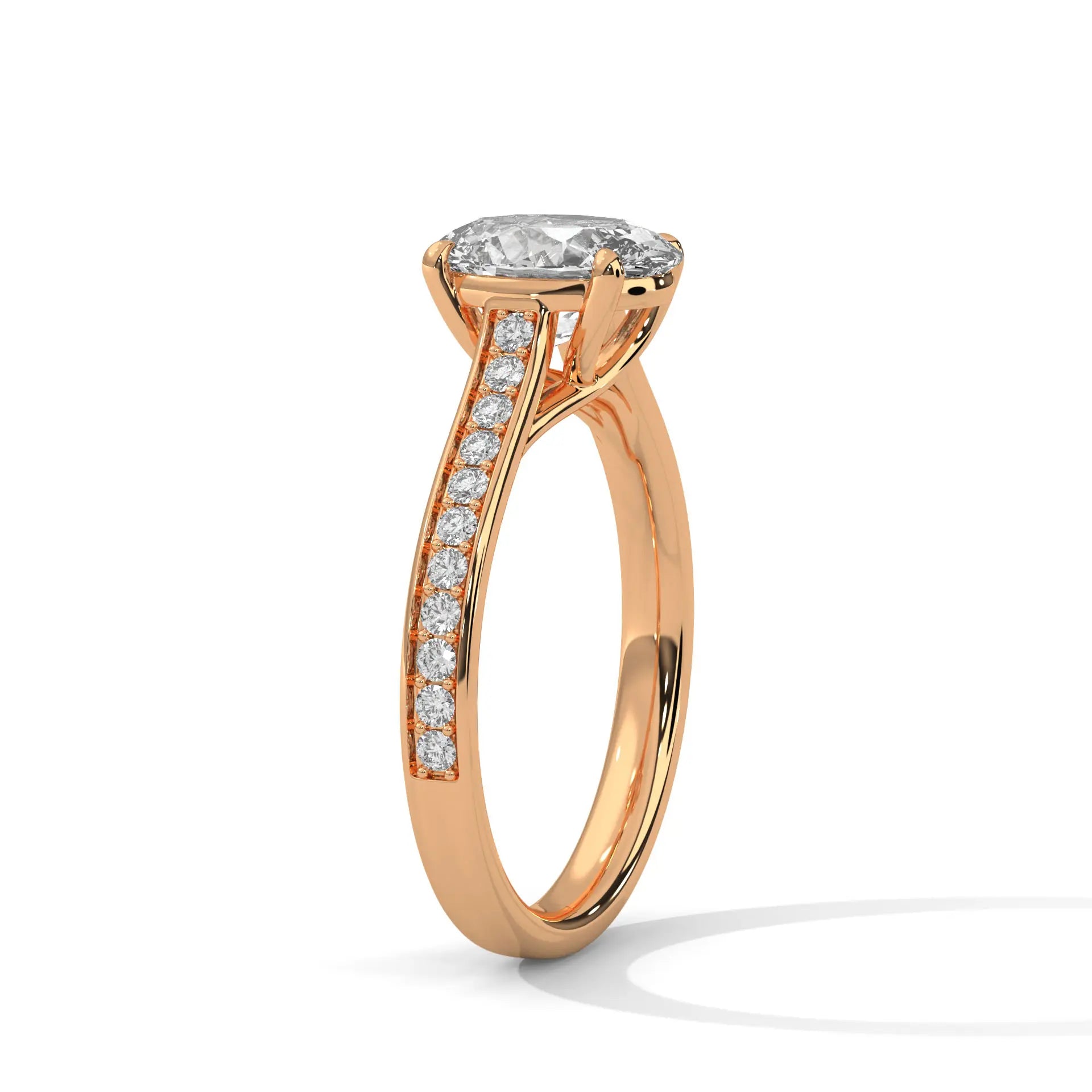 MJBS25 - Elegant Four-Prong Oval Shape Promise Ring