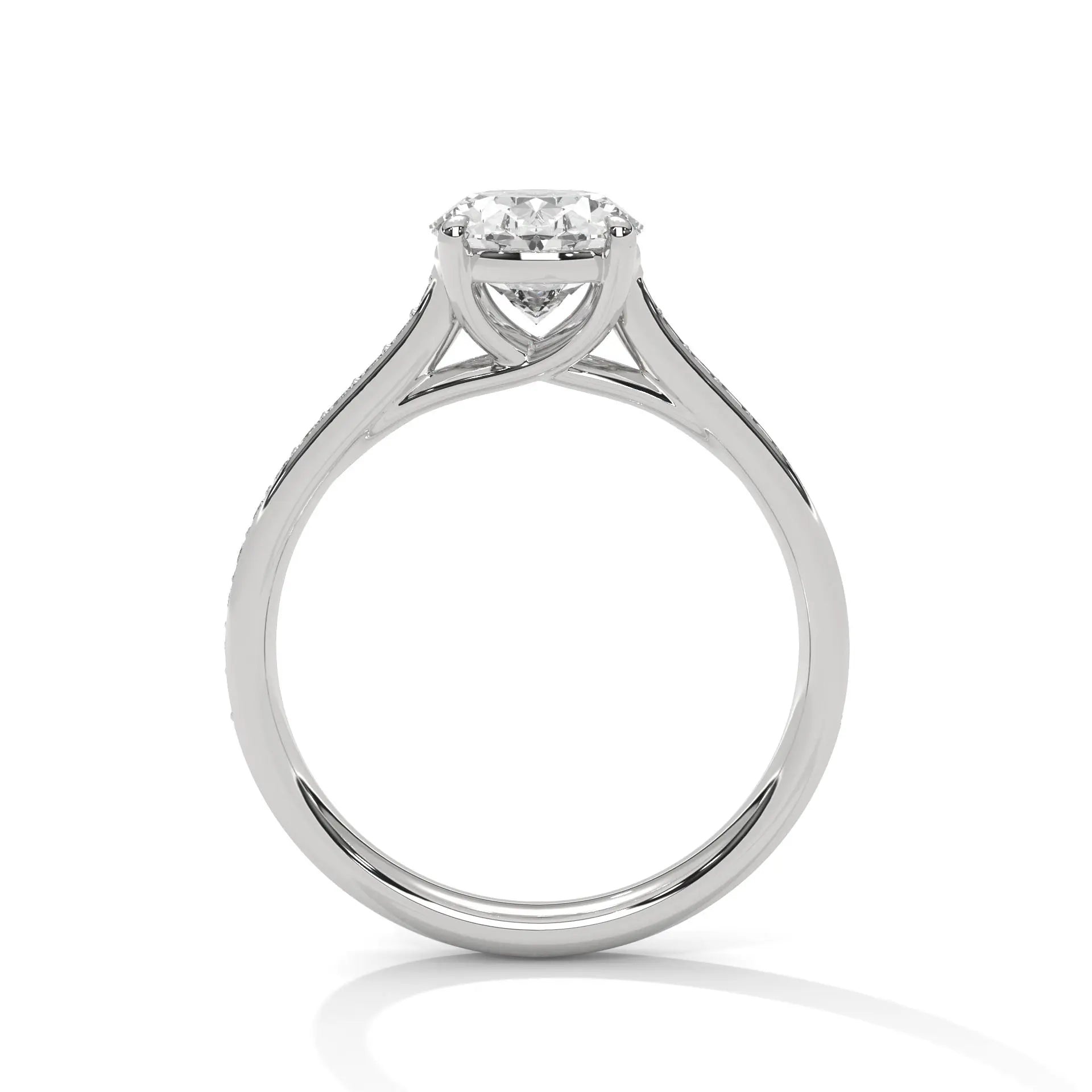 MJBS25 - Elegant Four-Prong Oval Shape Promise Ring