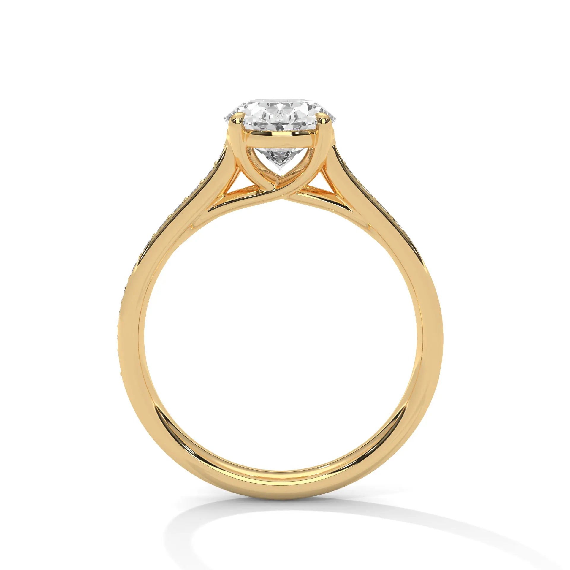 MJBS25 - Elegant Four-Prong Oval Shape Promise Ring