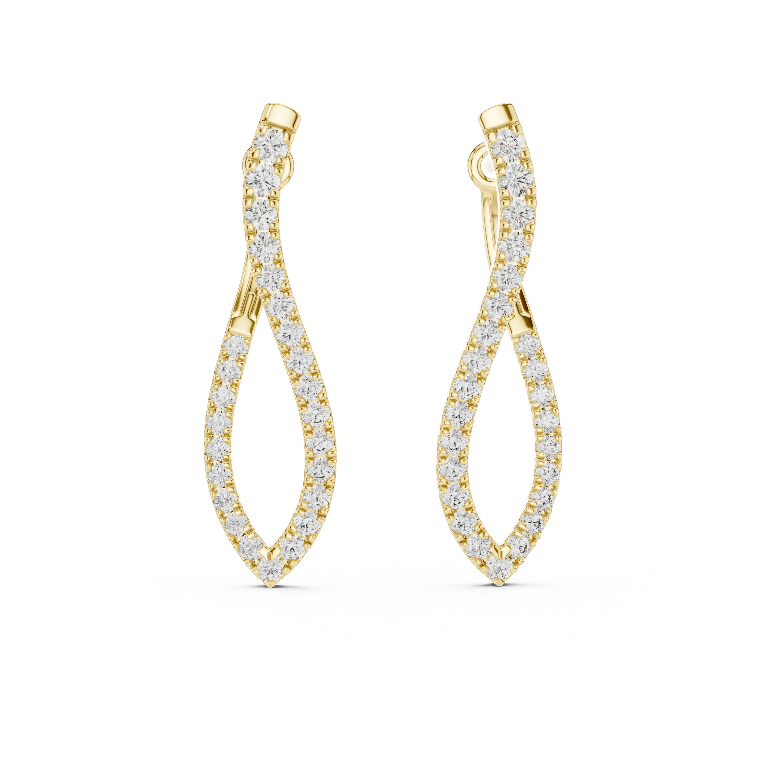 MJER14 - Twisted Infinity Pavé Hoop Earrings