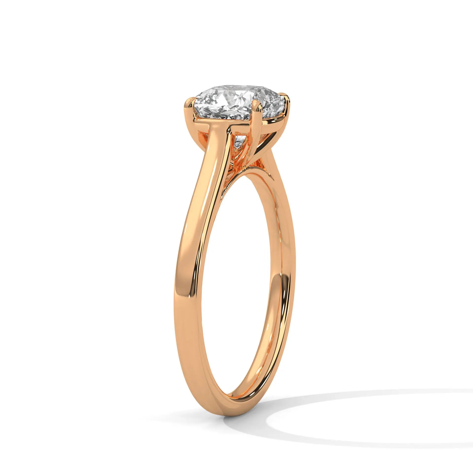 MJBS26 - Cushion Cut Four-Prong Cushion Center Stone Band