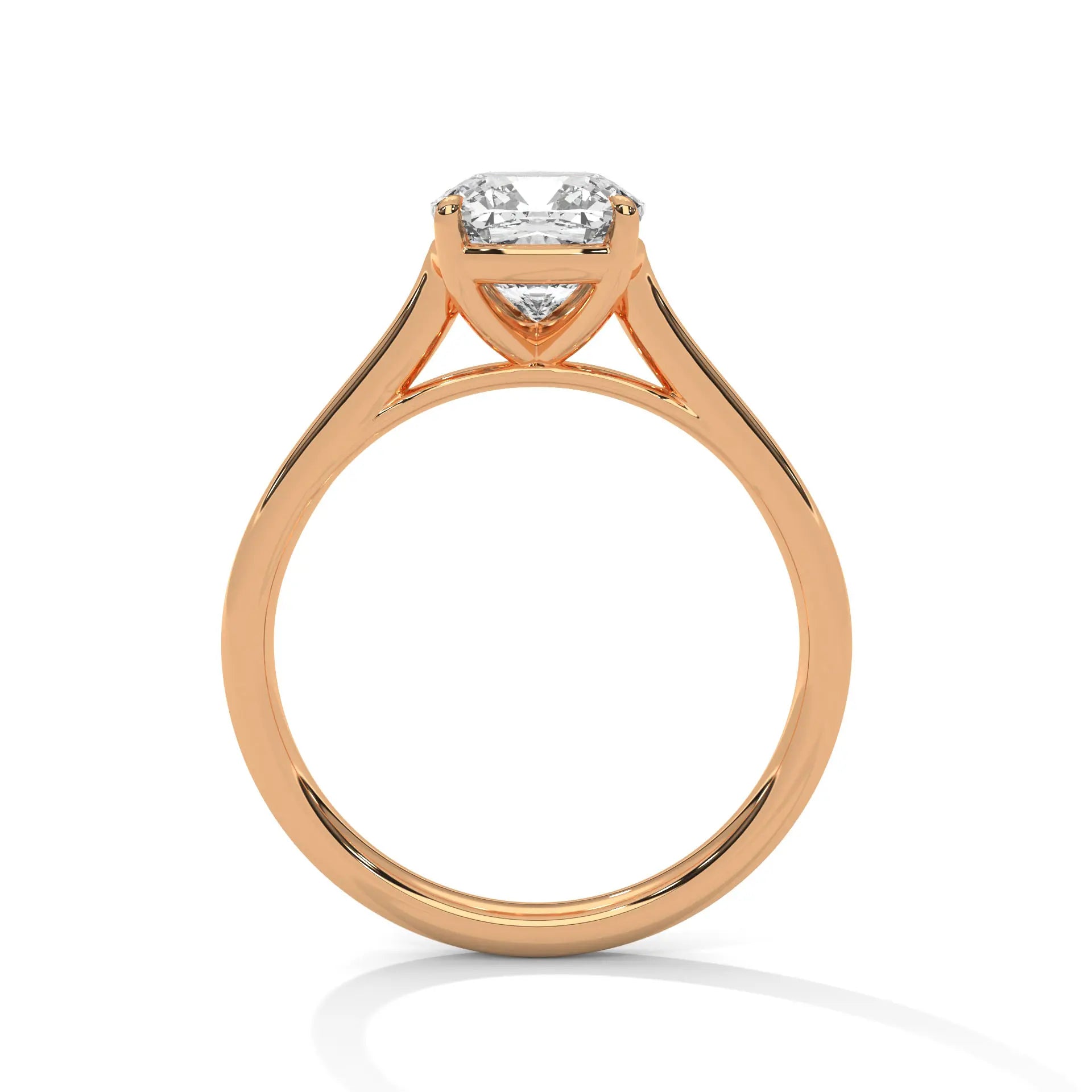 MJBS26 - Cushion Cut Four-Prong Cushion Center Stone Band