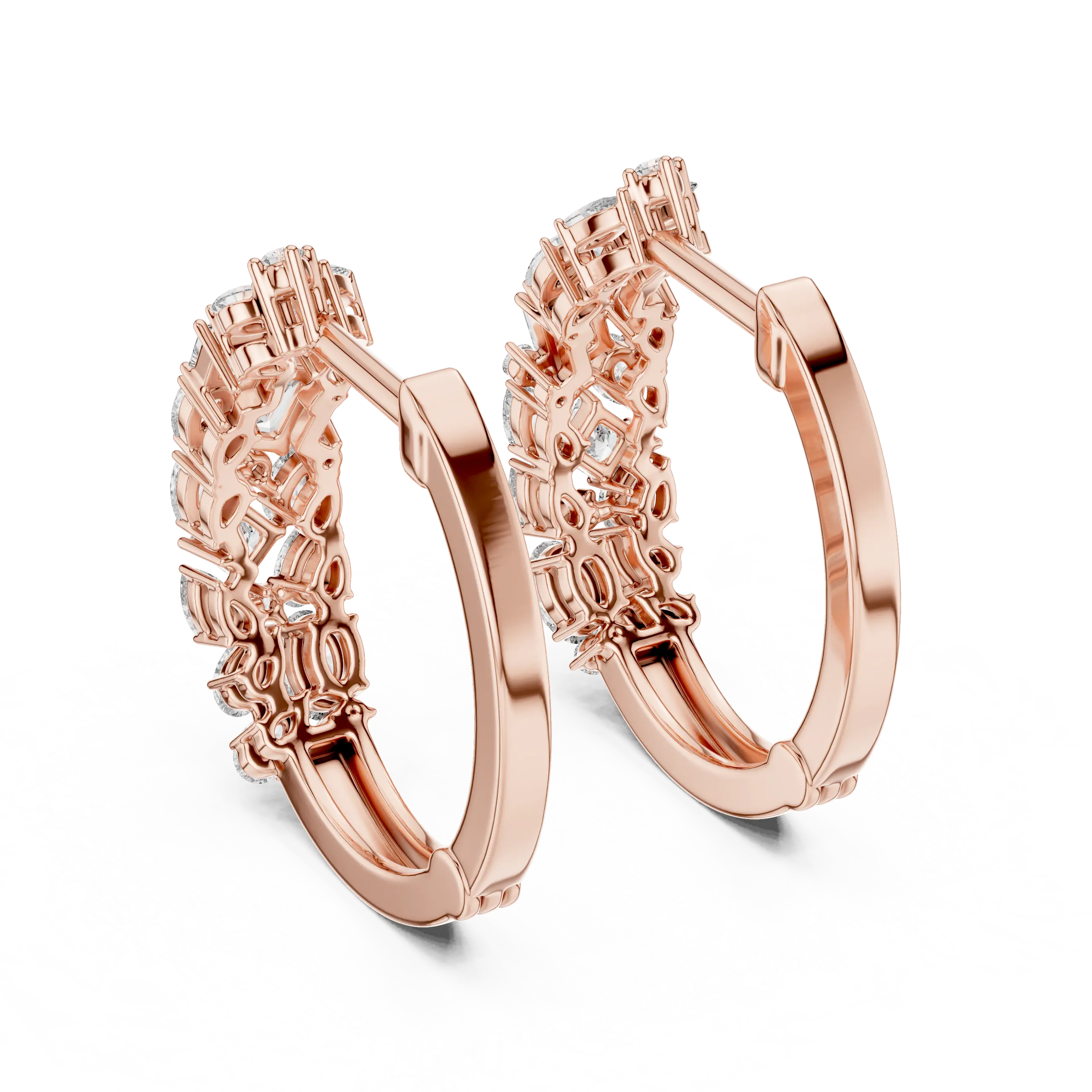 MJER17 - Multi Shape Mosaic Cluster Huggie Hoops