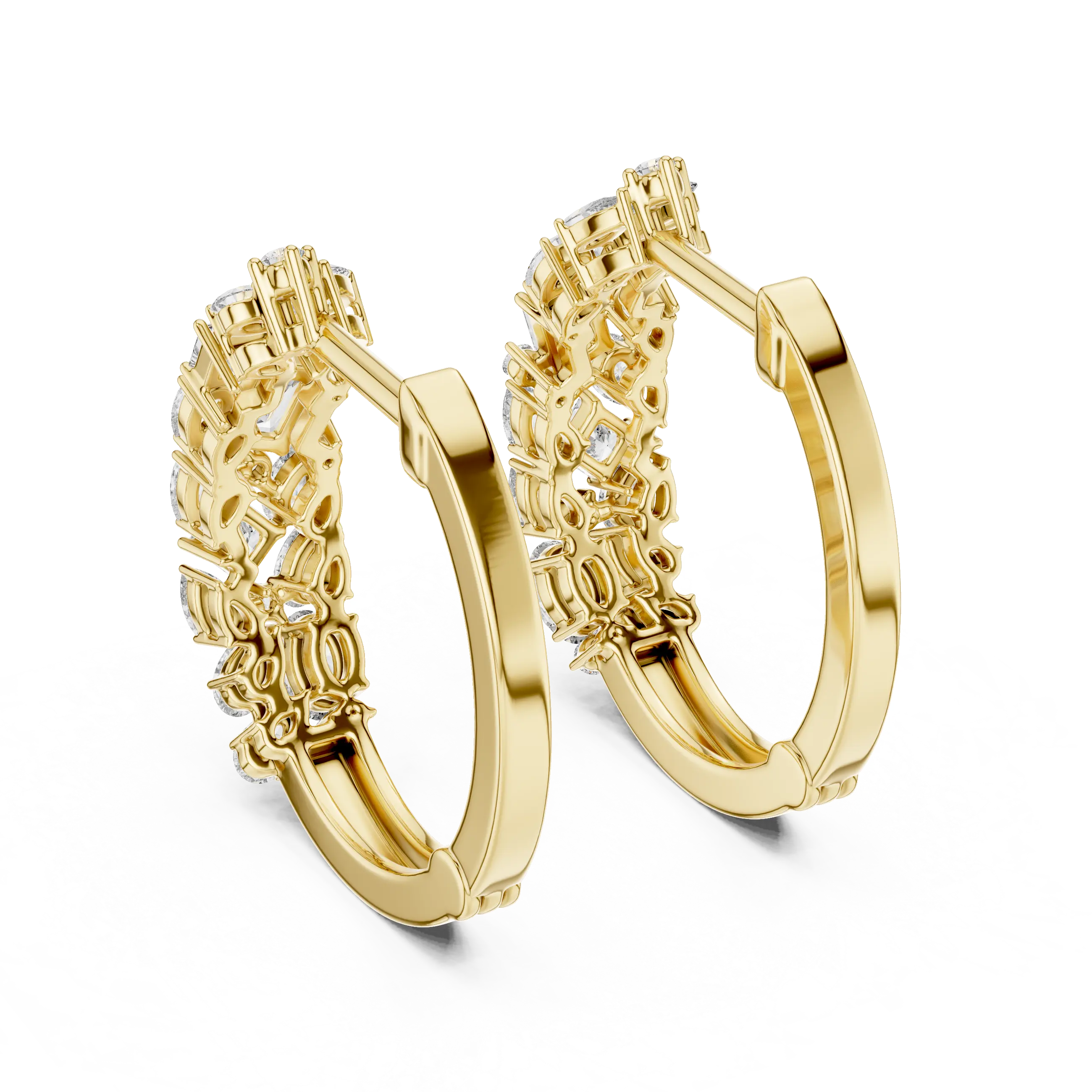MJER17 - Multi Shape Mosaic Cluster Huggie Hoops