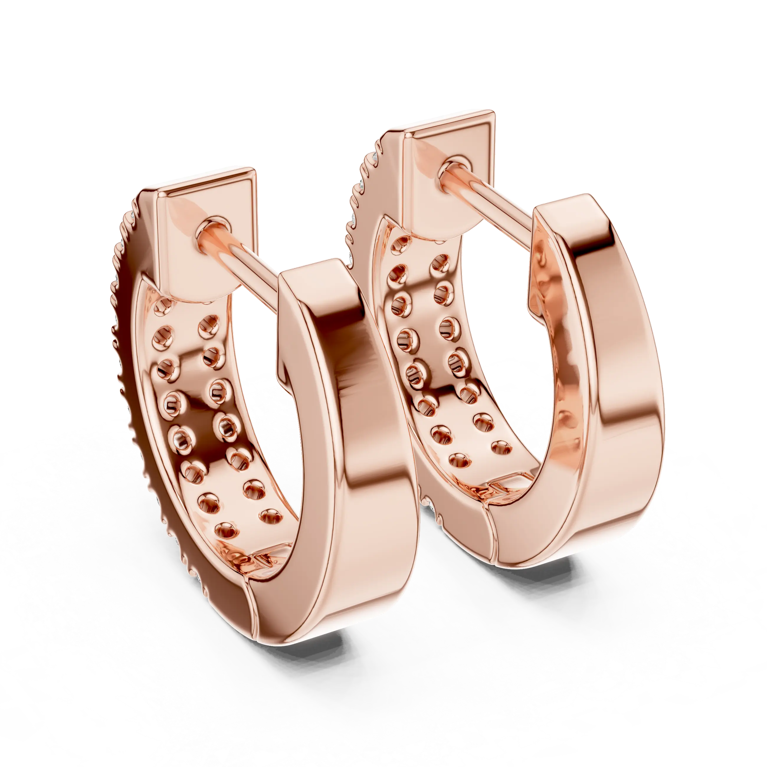 MJER22 - Double Row Pavé Huggie Earrings