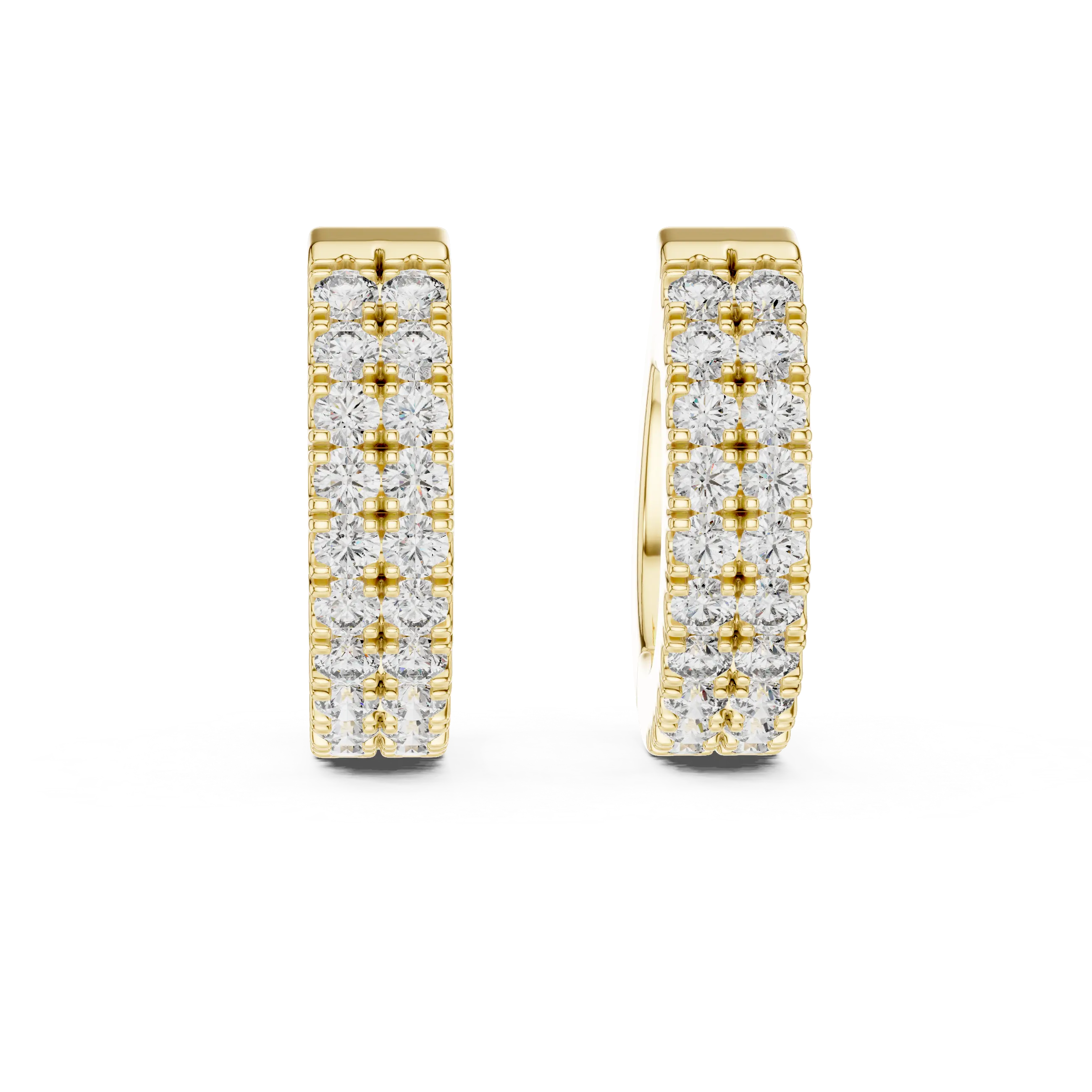 MJER22 - Double Row Pavé Huggie Earrings