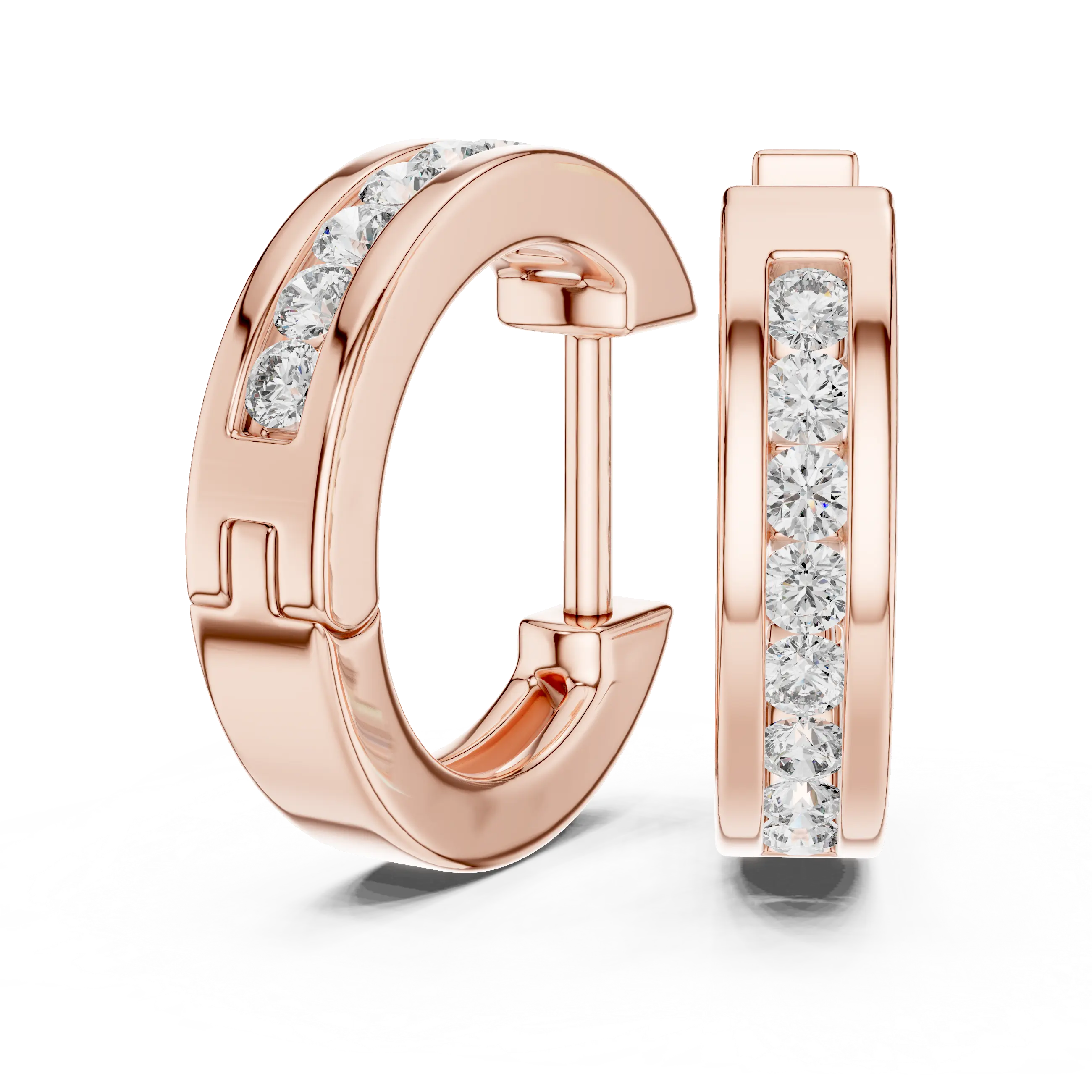 MJER24 - Flush Channel Inset Huggie Hoops