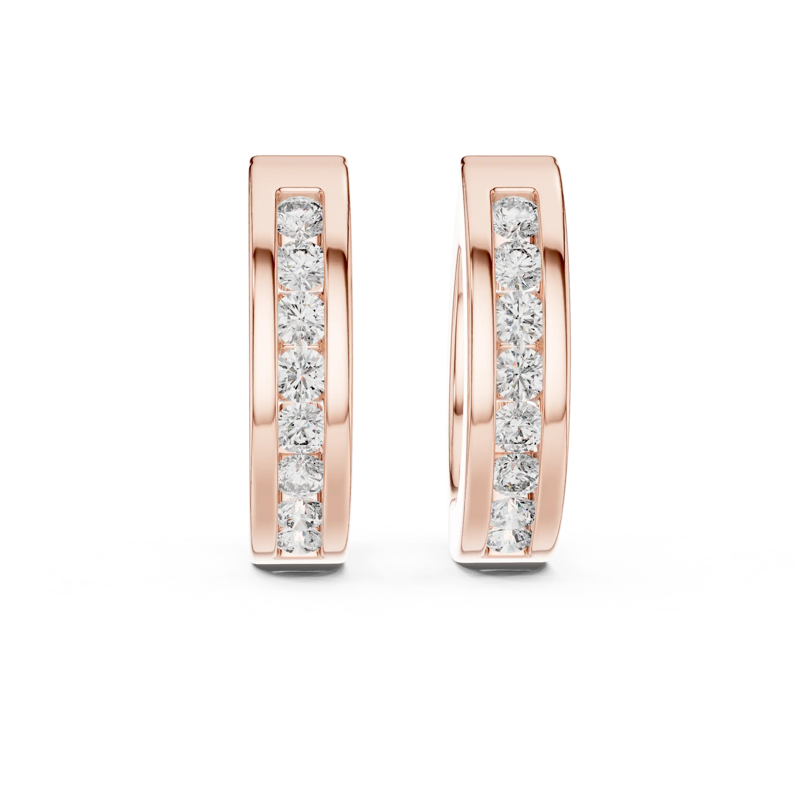 MJER24 - Flush Channel Inset Huggie Hoops