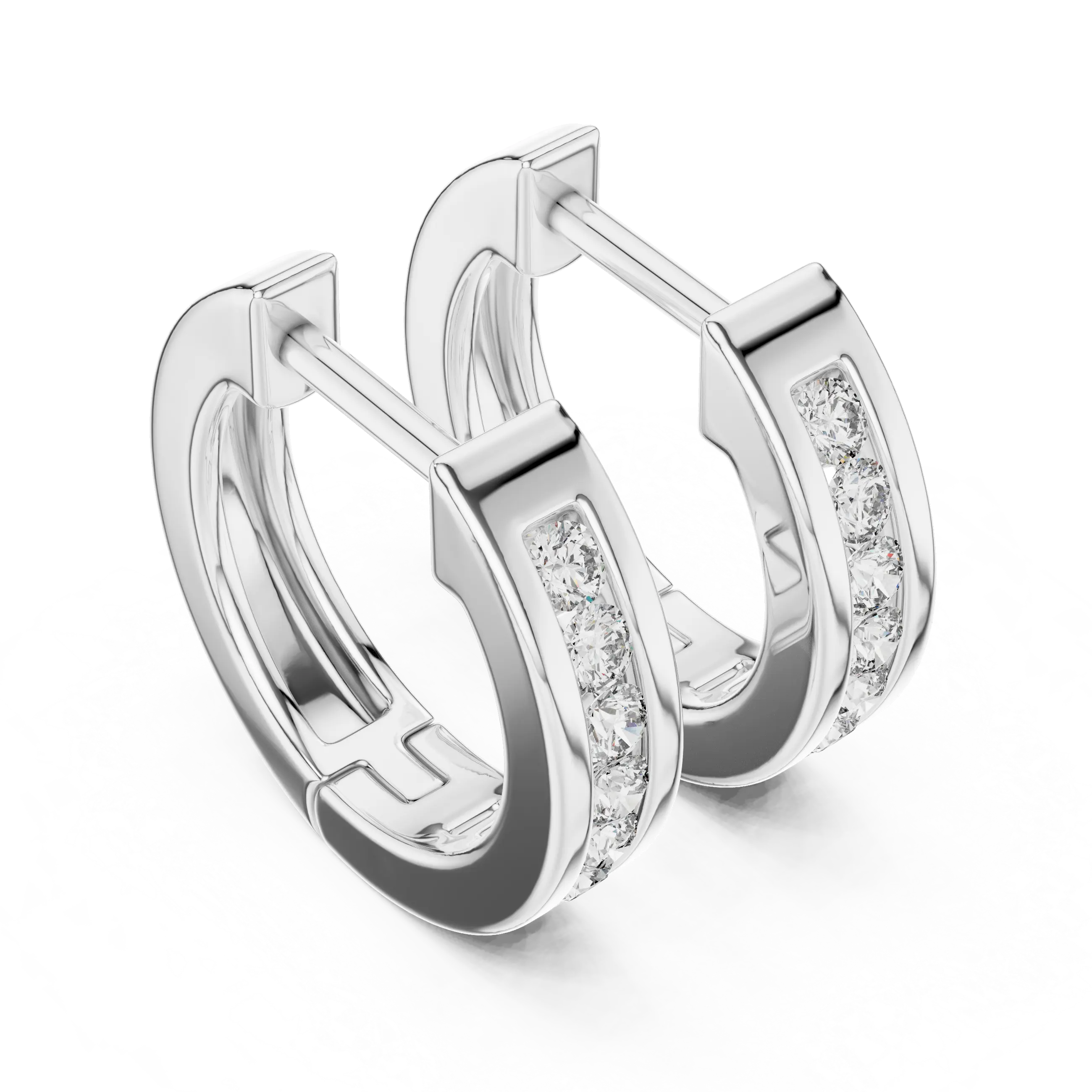 MJER24 - Flush Channel Inset Huggie Hoops