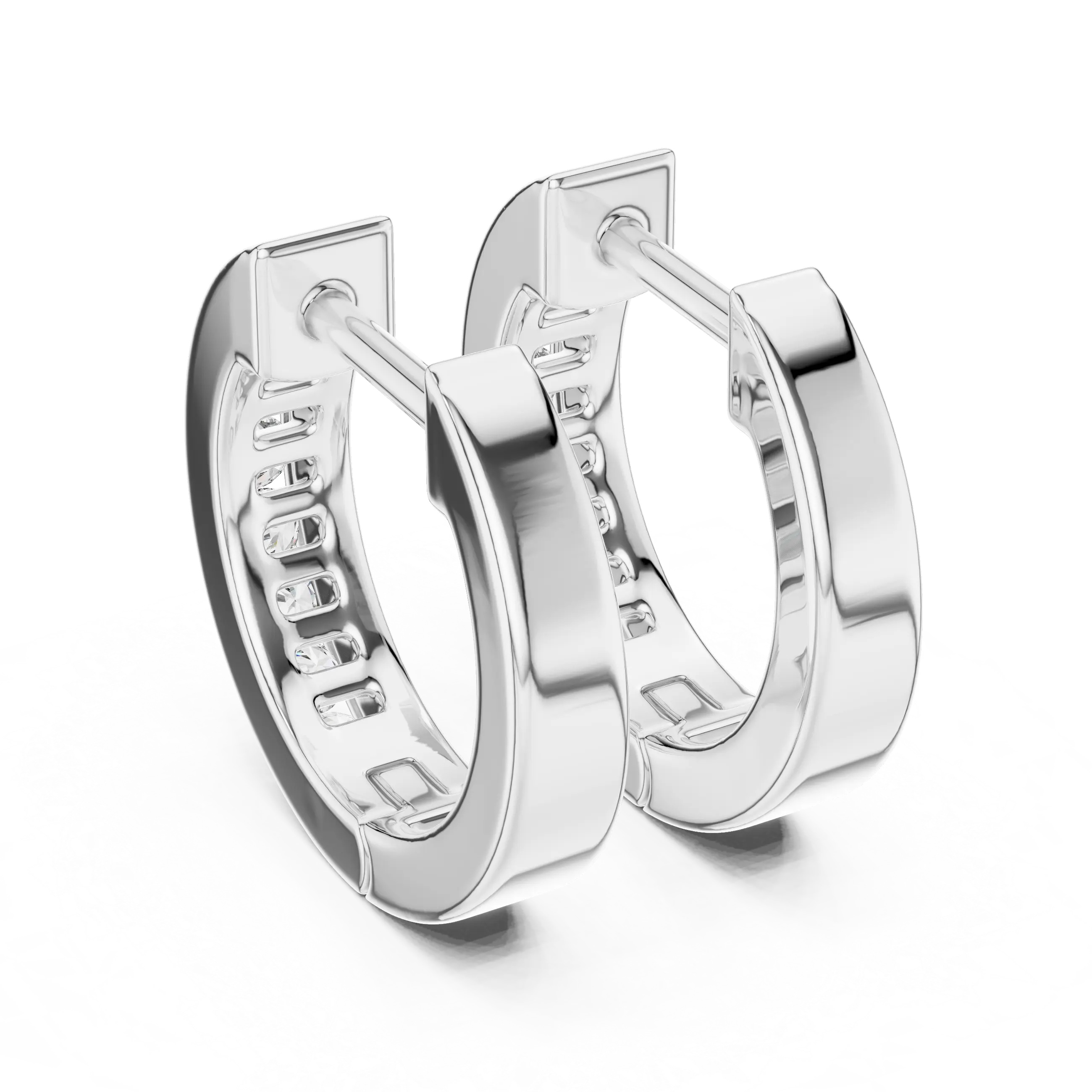 MJER24 - Flush Channel Inset Huggie Hoops