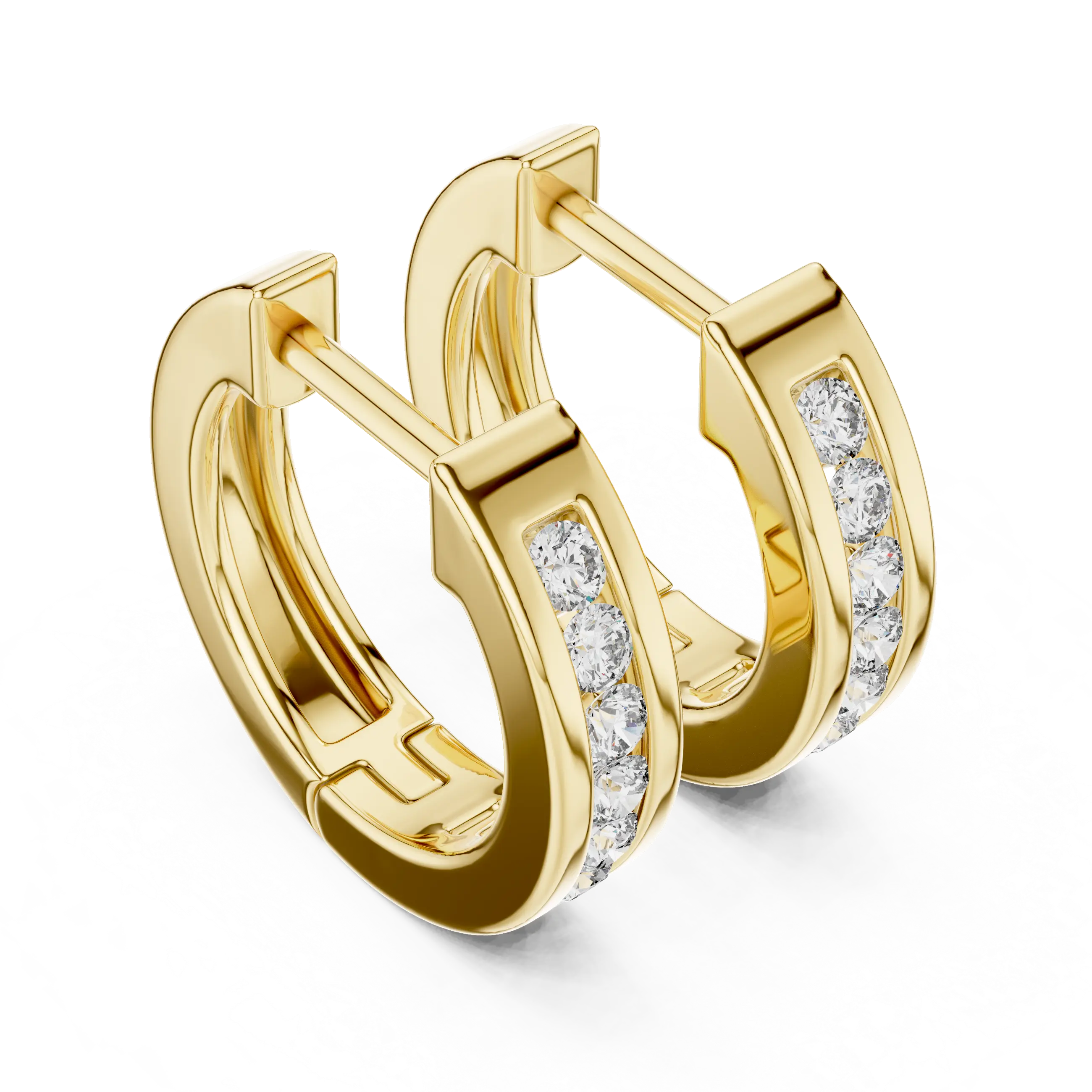 MJER24 - Flush Channel Inset Huggie Hoops