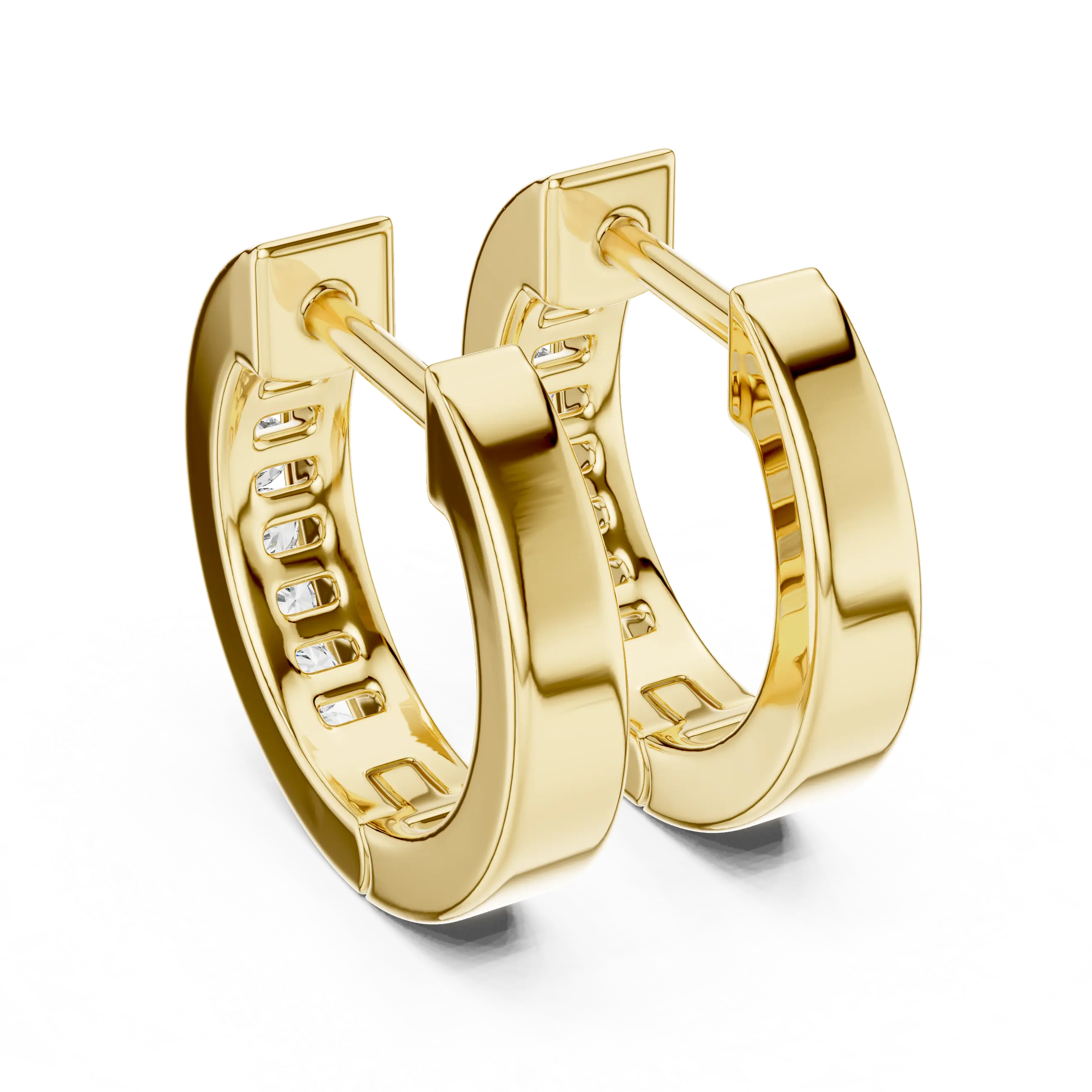 MJER24 - Flush Channel Inset Huggie Hoops