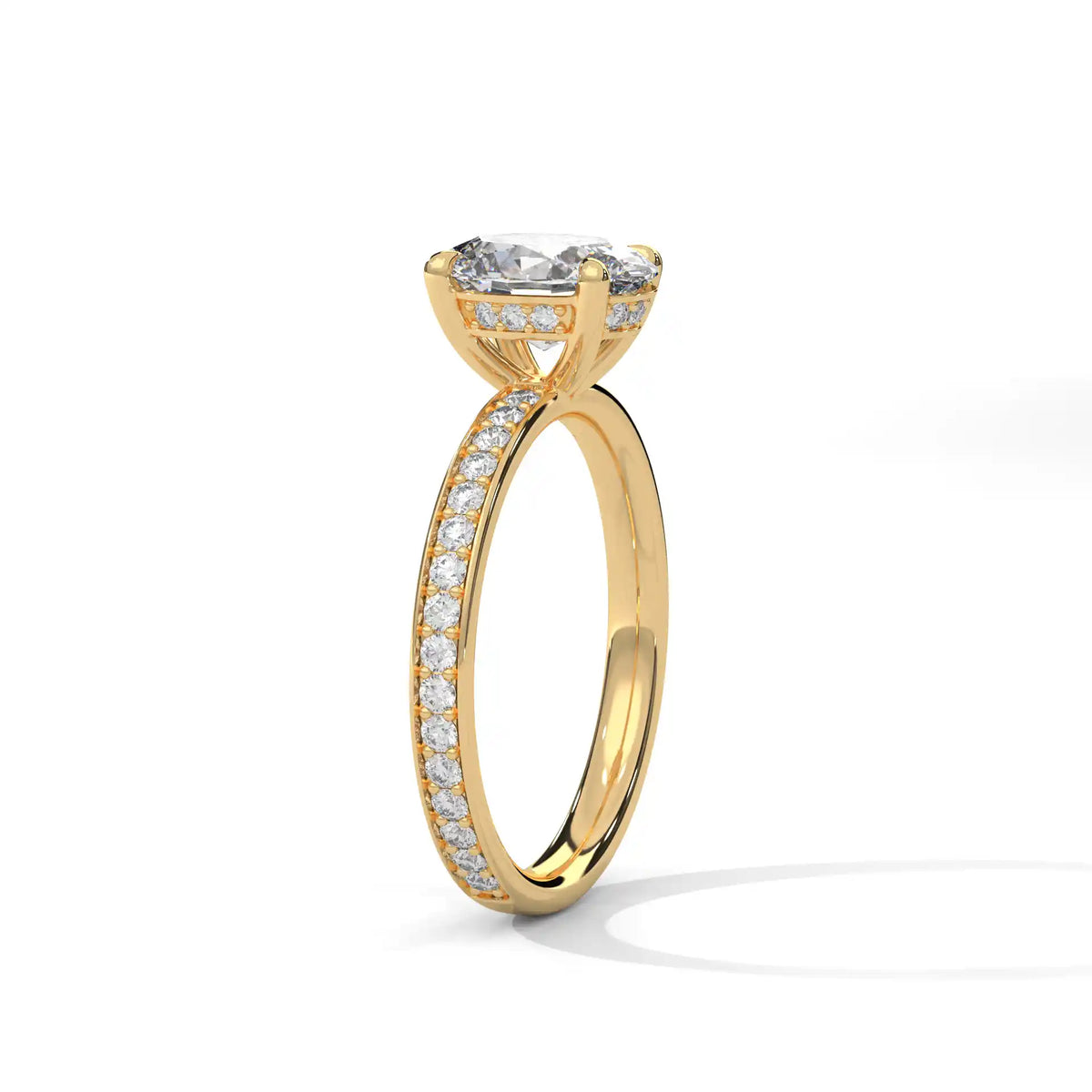 MJBS33 -3 Carat Oval Cut Hidden Halo Engagement Ring