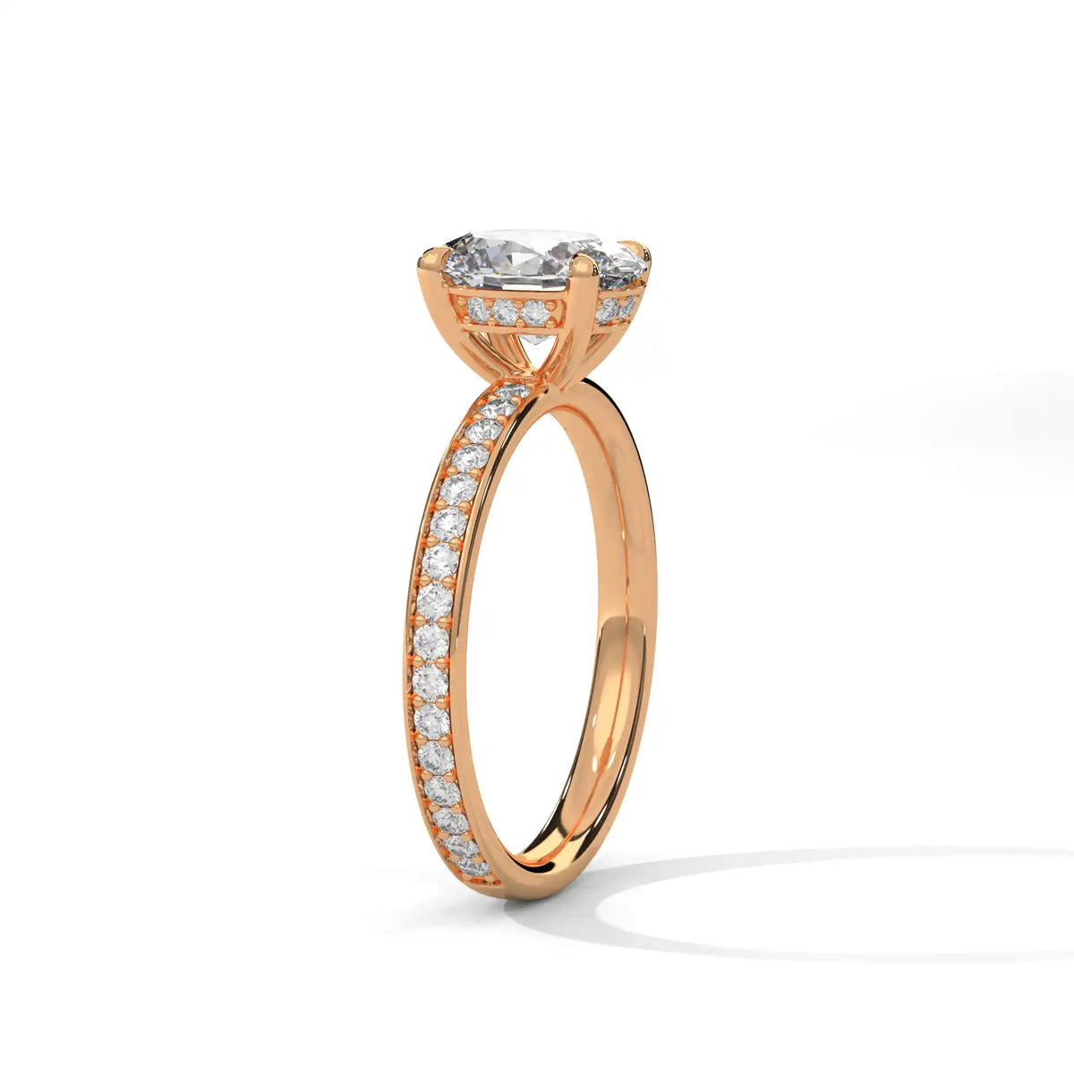 MJBS33 -3 Carat Oval Cut Hidden Halo Engagement Ring