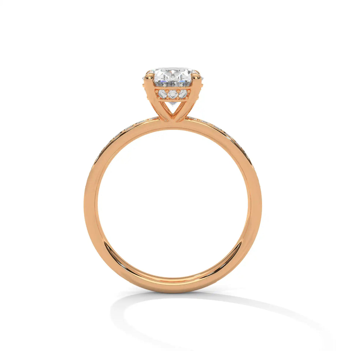 MJBS33 -3 Carat Oval Cut Hidden Halo Engagement Ring
