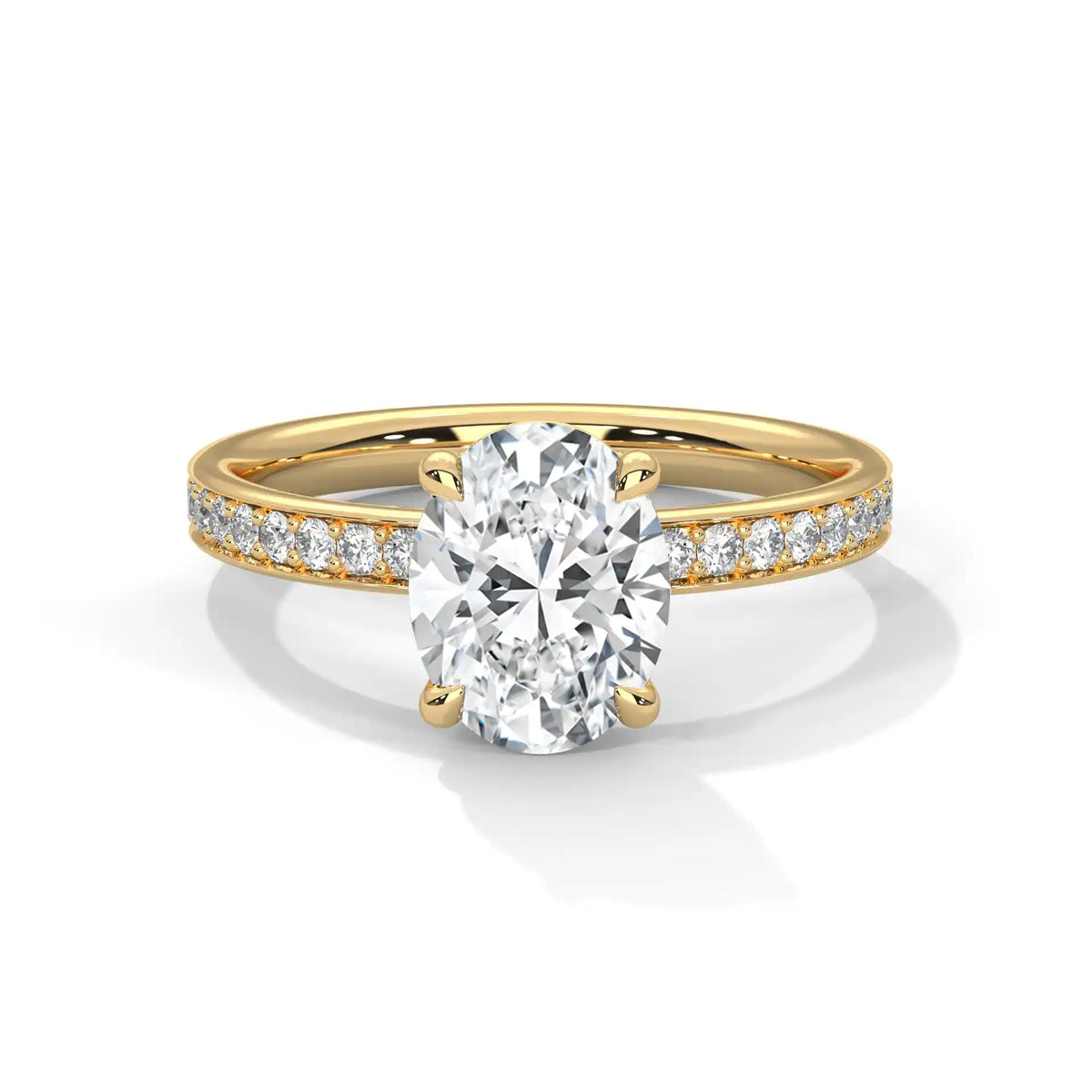 MJBS33 -3 Carat Oval Cut Hidden Halo Engagement Ring
