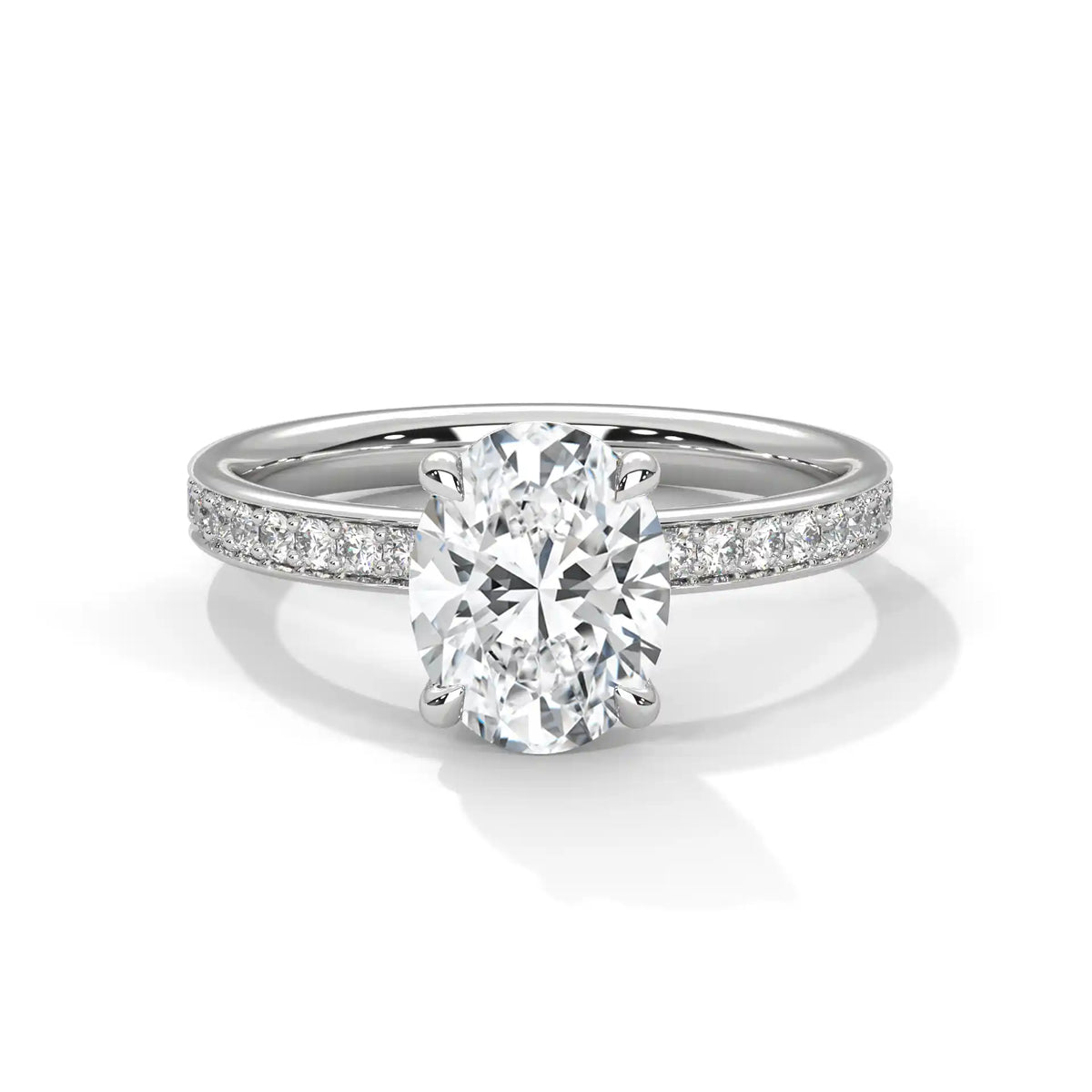 MJBS33 -3 Carat Oval Cut Hidden Halo Engagement Ring