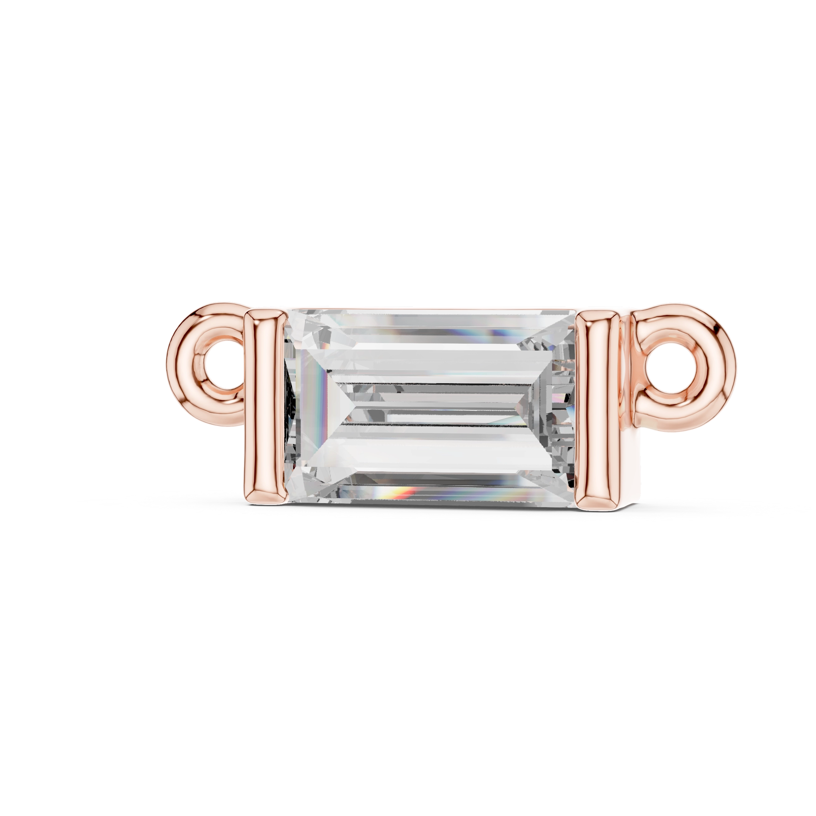 MJP01 - Minimalist Floating Emerald Stone Charm