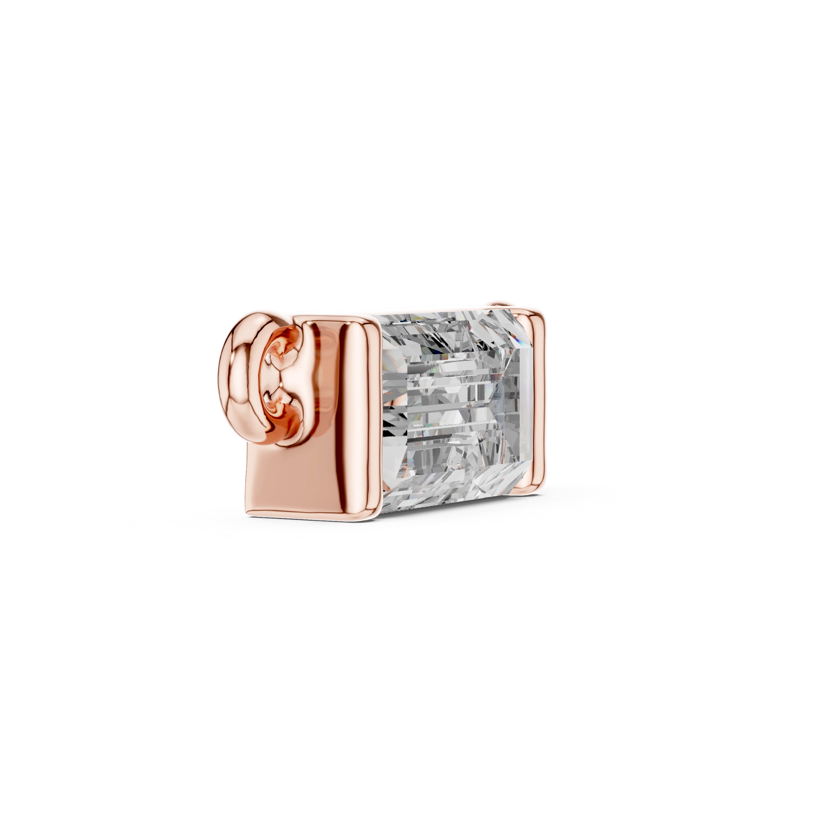 MJP01 - Minimalist Floating Emerald Stone Charm