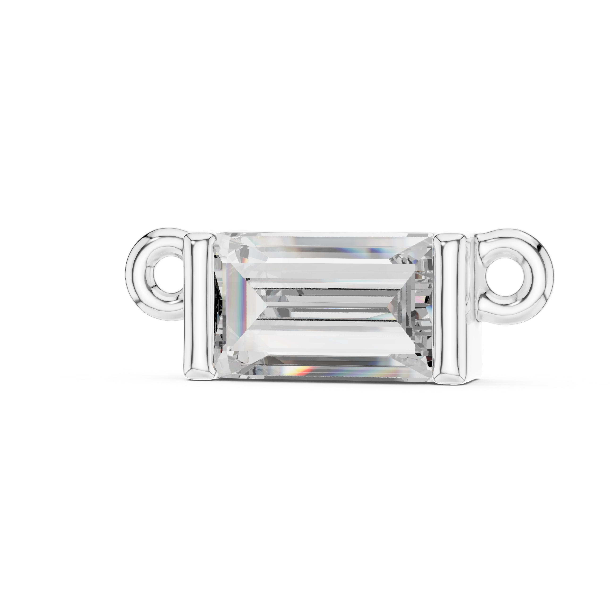 MJP01 - Minimalist Floating Emerald Stone Charm